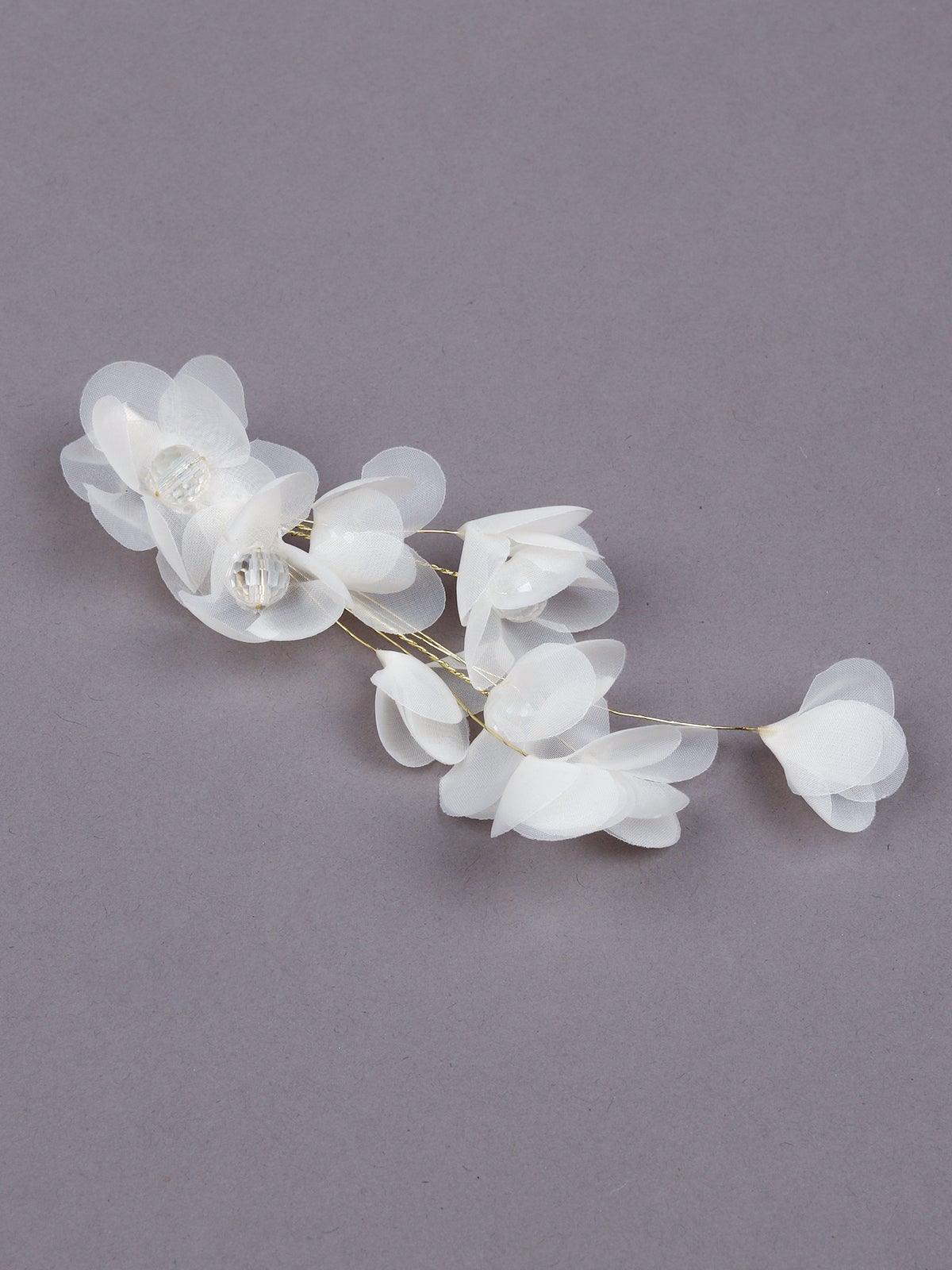 Odette Women White Metal Brooch - Image 3