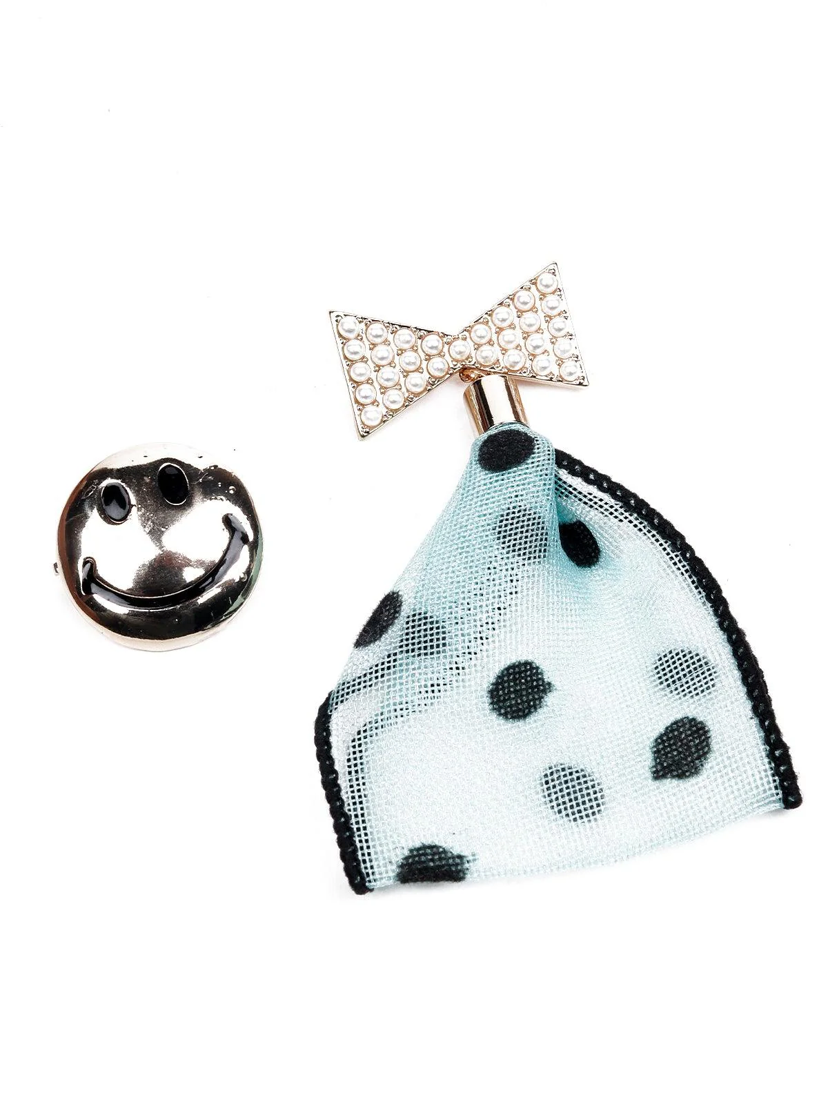 Odette Women Blue Metal Brooch - Image 4