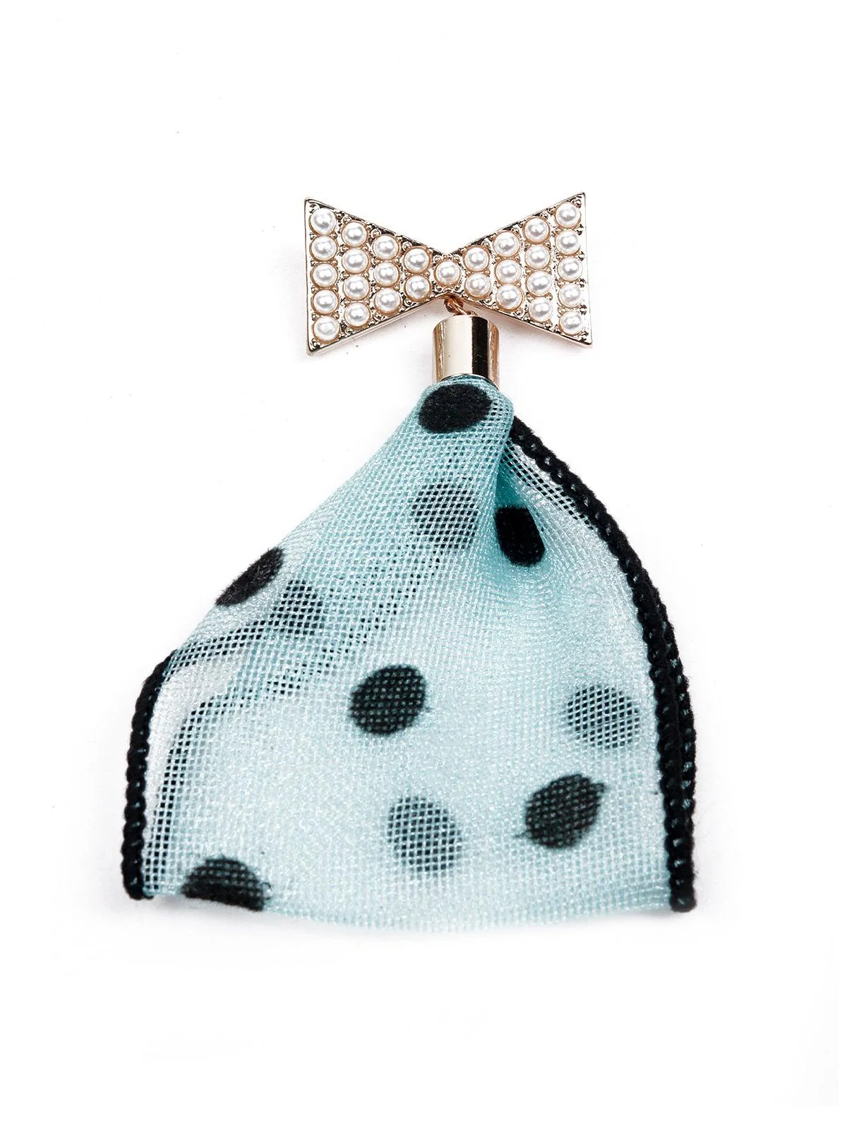 Odette Women Blue Metal Brooch - Image 5