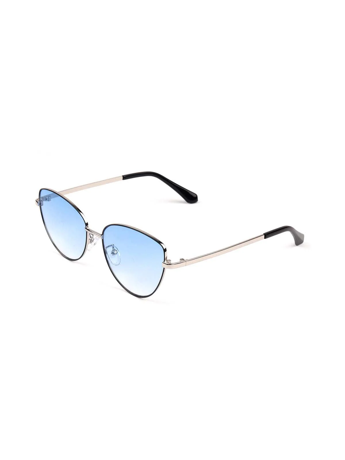 Odette Women Blue Tinted Flared Sunglasses - Image 5