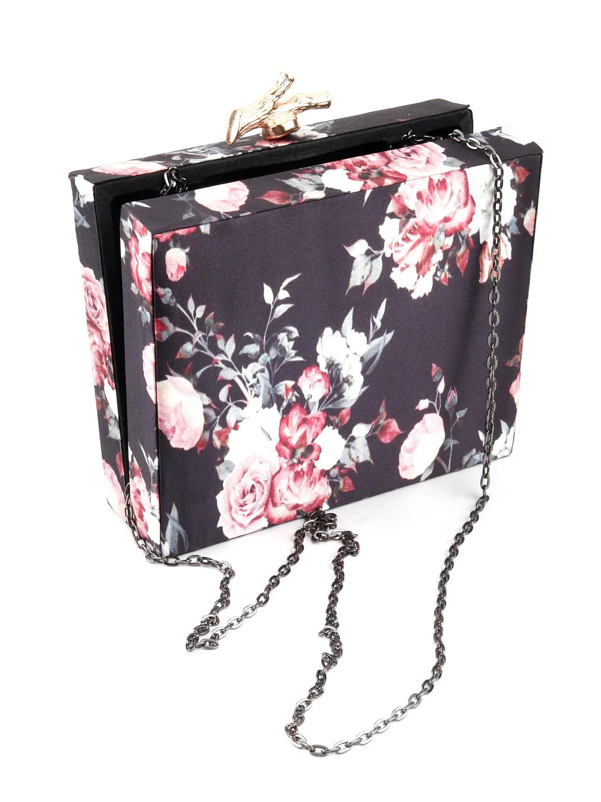 Odette Women Dark Floral Sling Bag - Image 5
