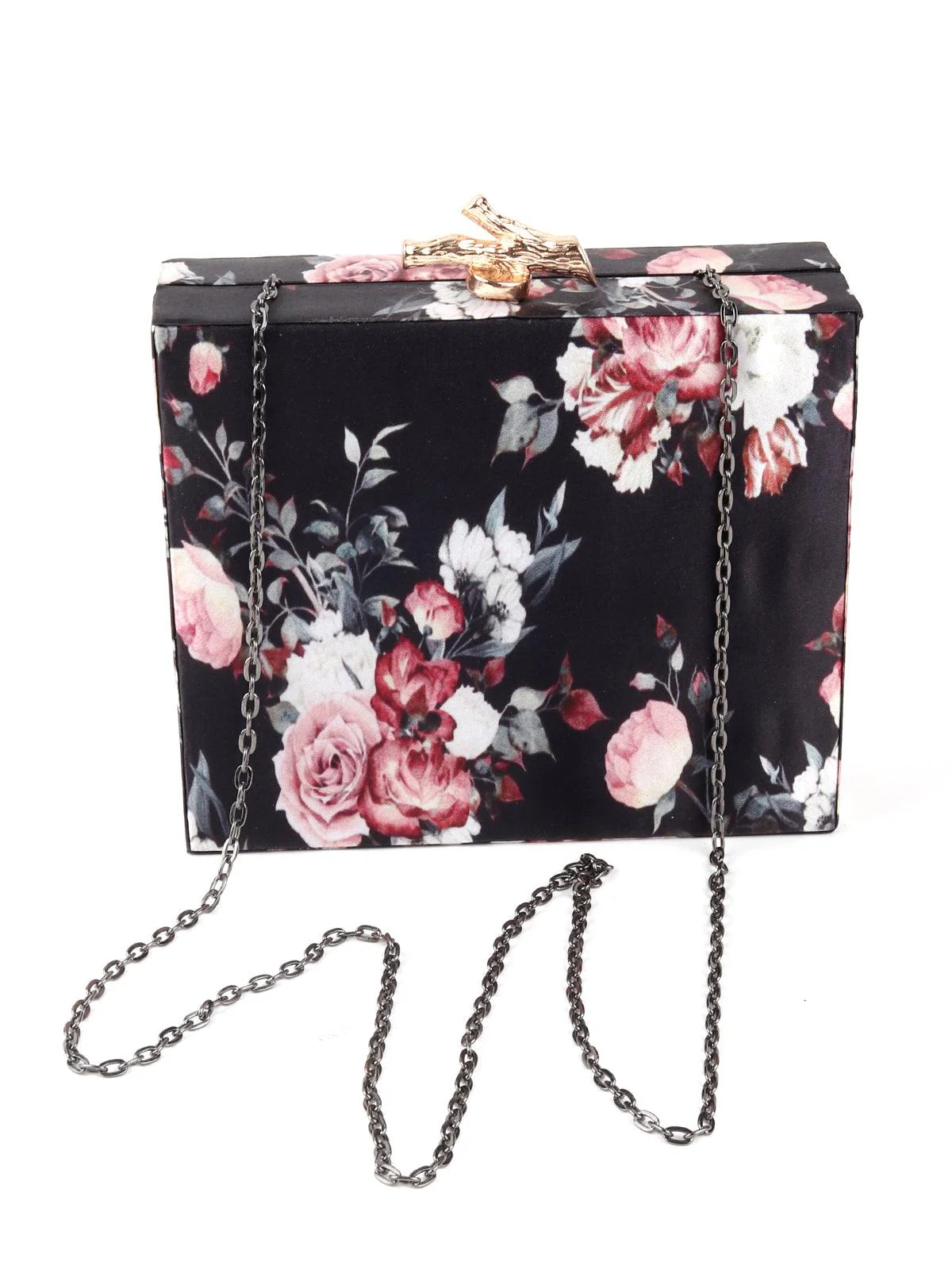 Odette Women Dark Floral Sling Bag - Image 6