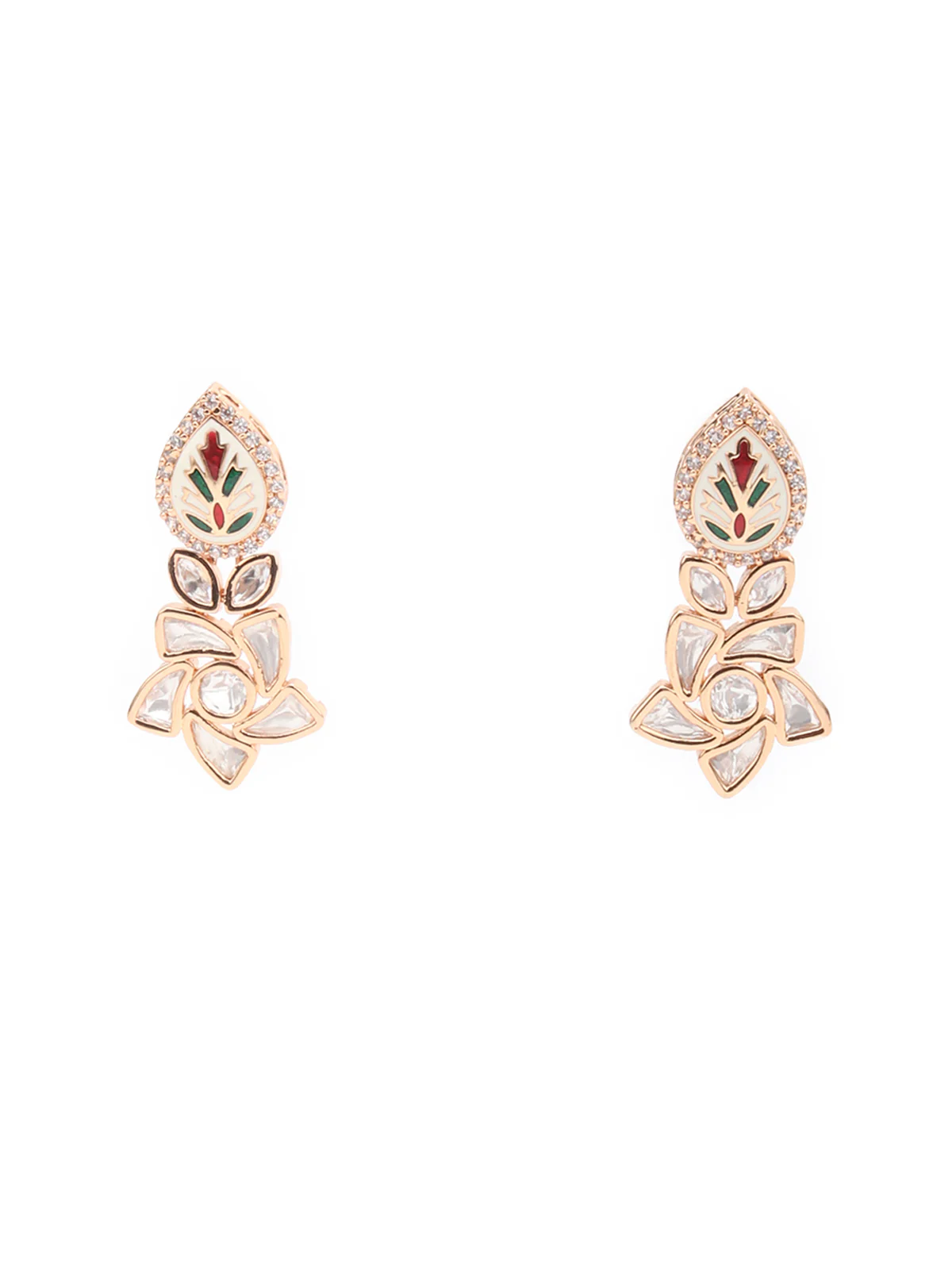 Odette Gold Alloy Jewellery Set For Women - Image 5