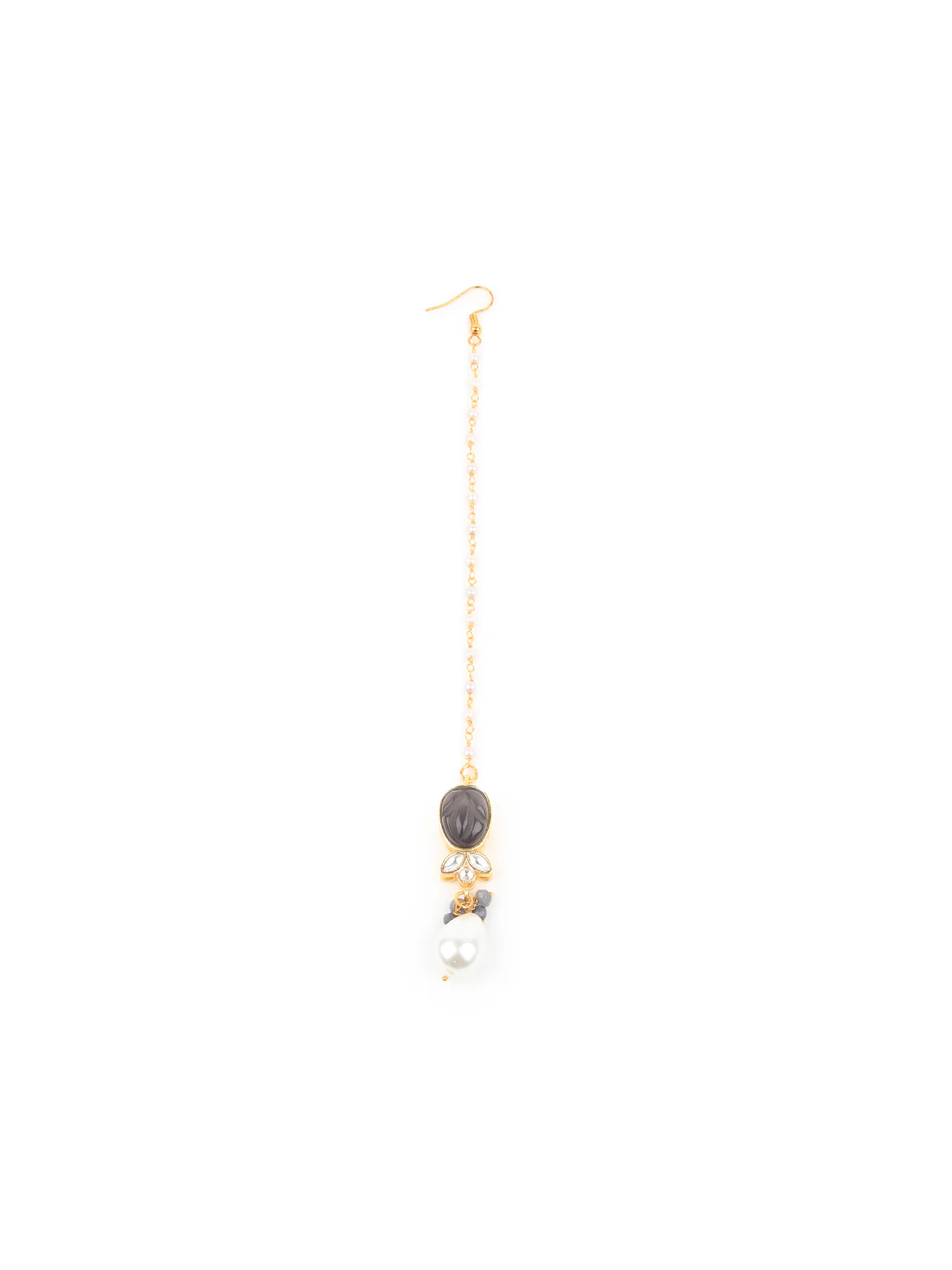 Odette Grey And White Alloy Jewellery Set For Women - Image 3