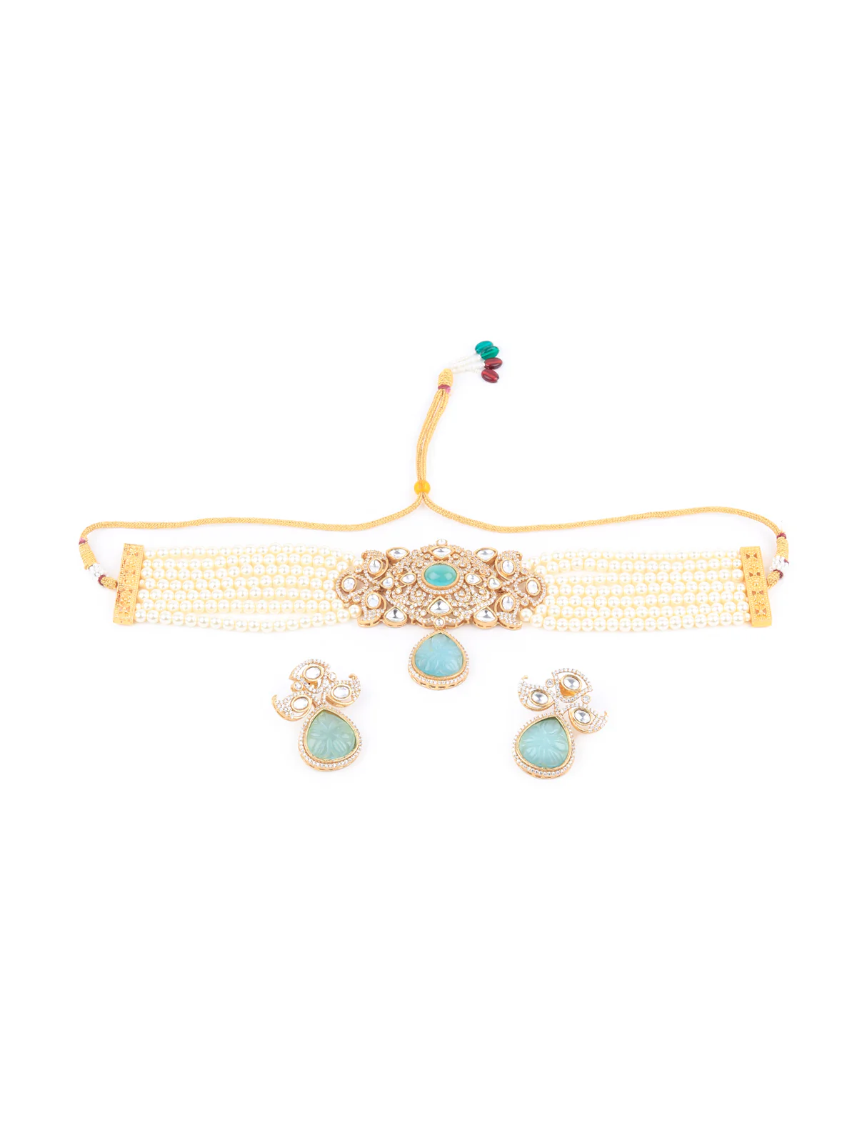 Odette Gold Alloy Jewellery Set For Women - Image 2