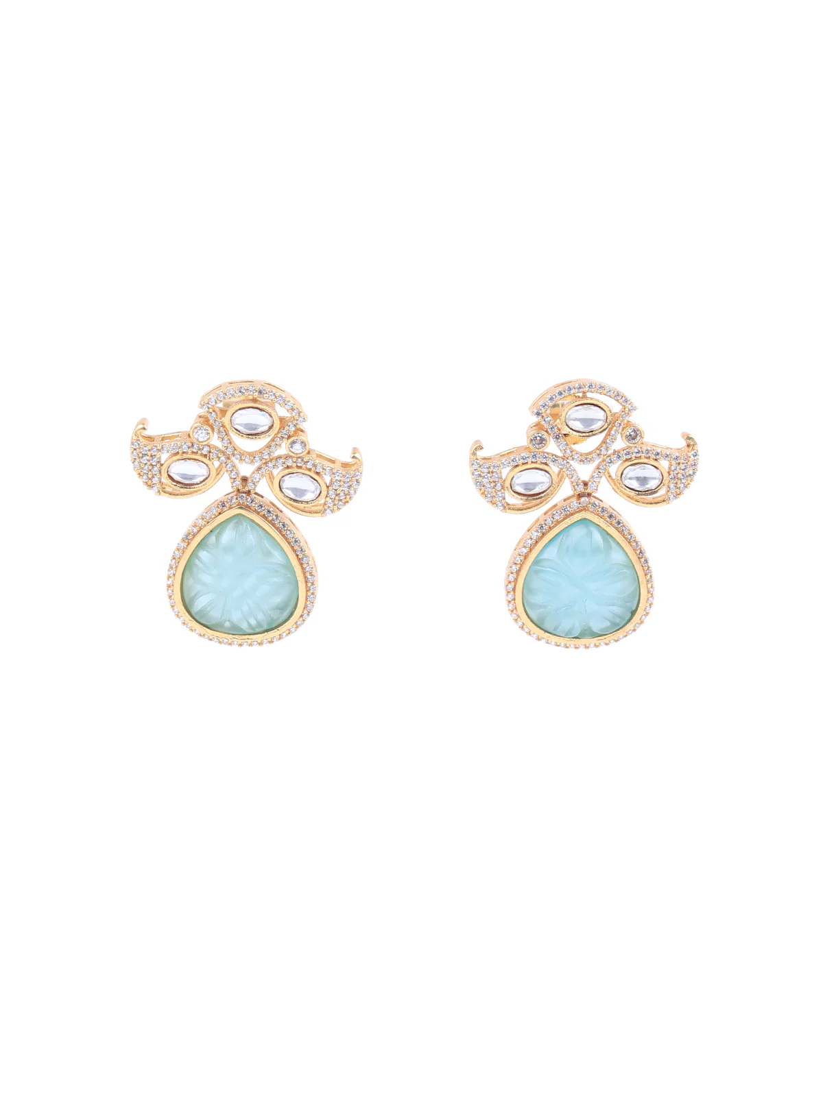 Odette Gold Alloy Jewellery Set For Women - Image 3