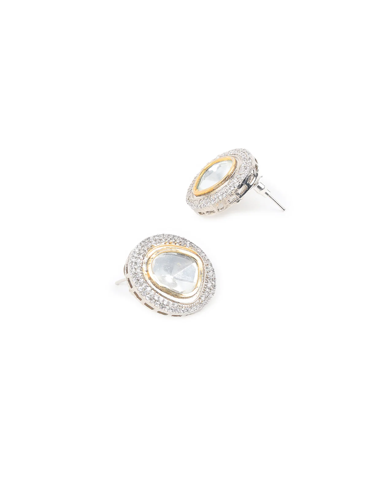 Odette White And Green Alloy Jewellery Set For Women - Image 4