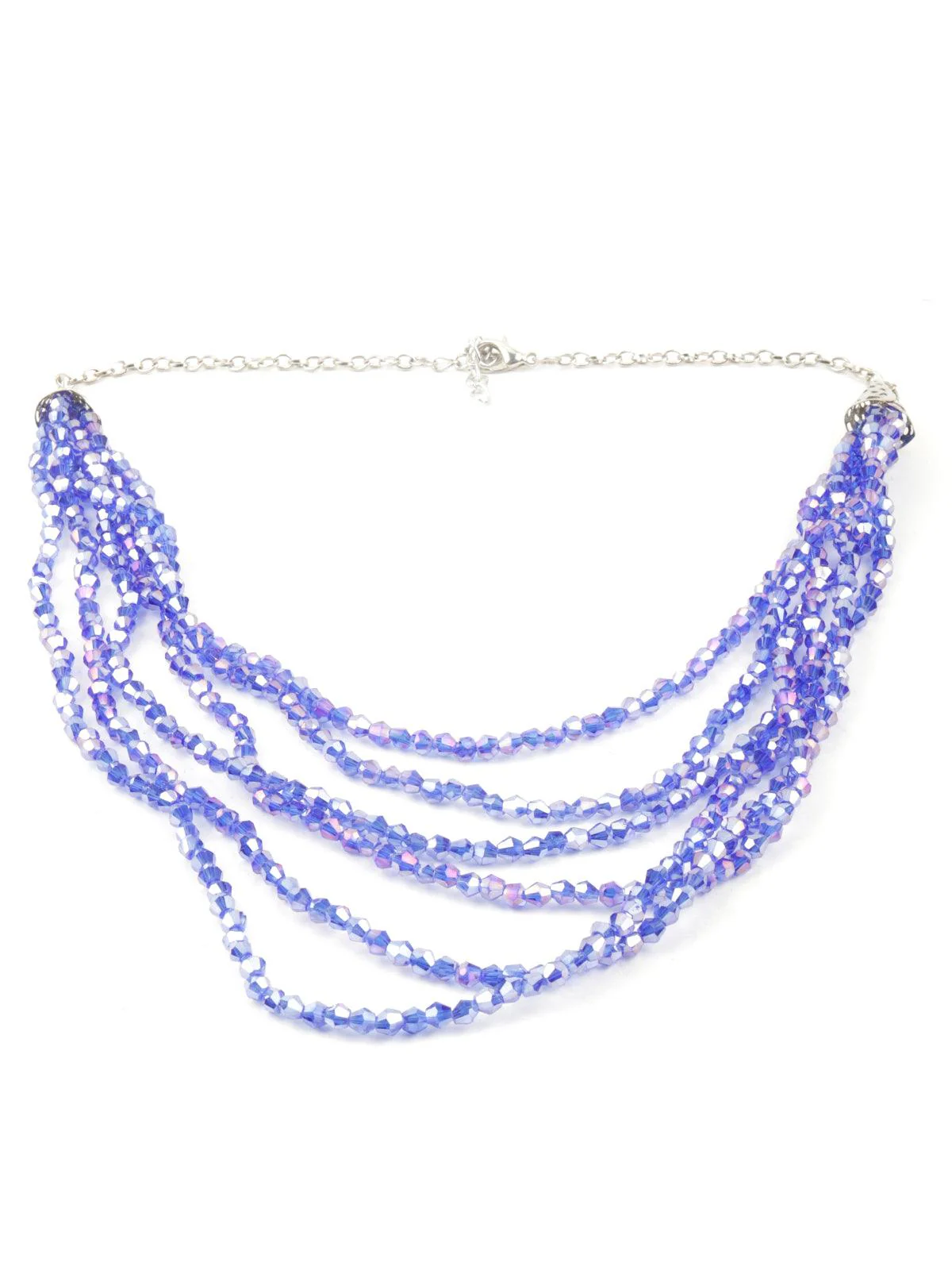 Odette Women Dark Blue Colour Layered Necklace - Image 4
