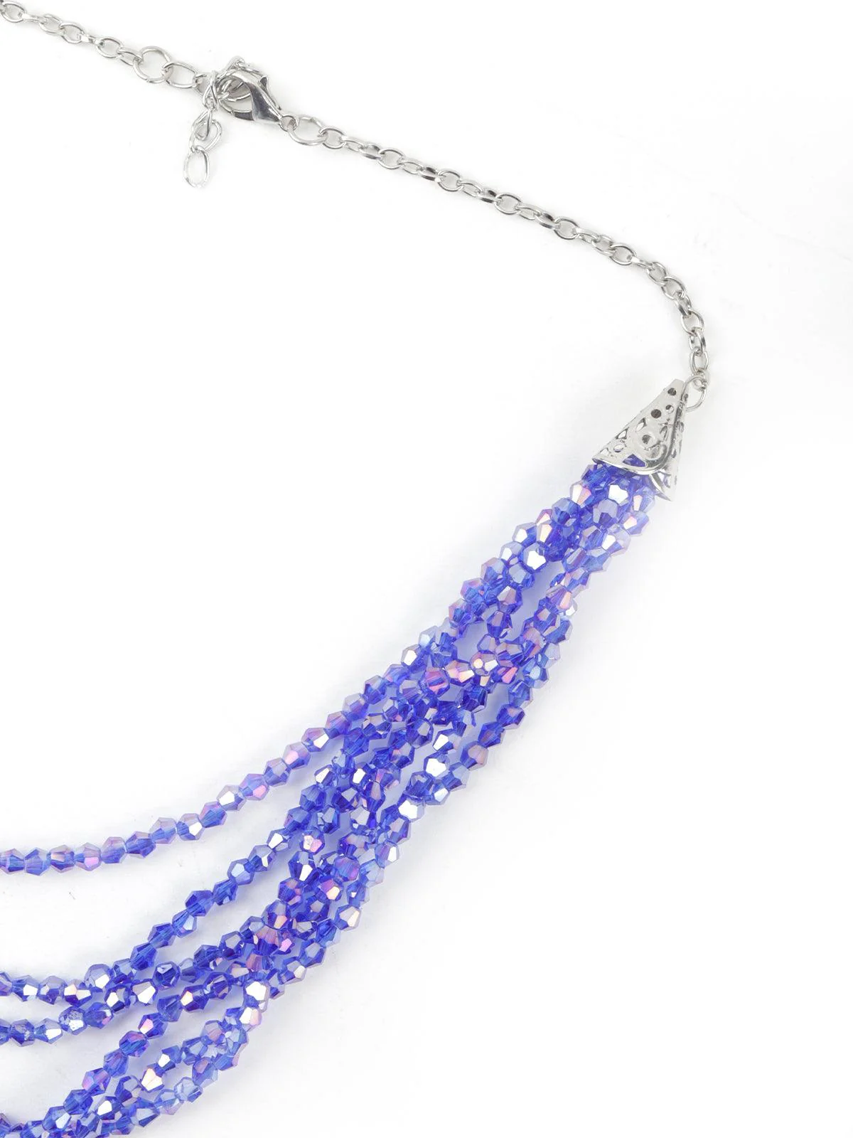 Odette Women Dark Blue Colour Layered Necklace - Image 6