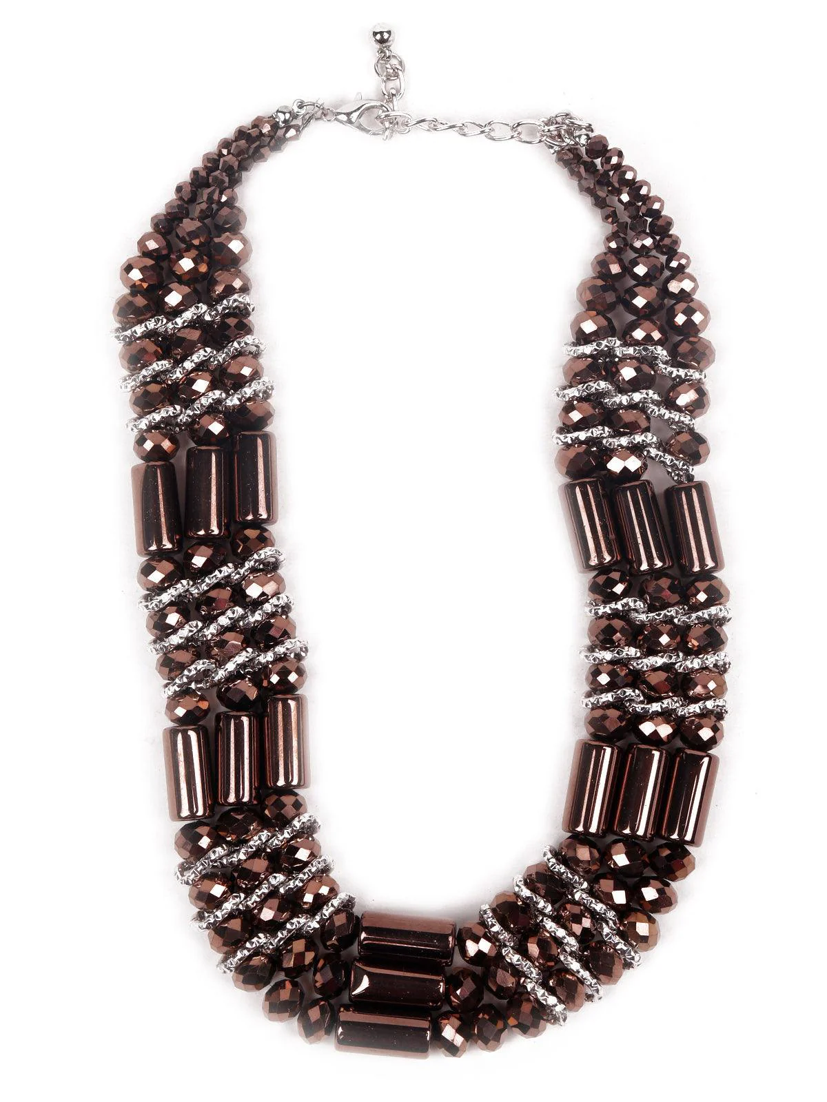 Odette Women Gold Embellished Metal Necklace - Image 3