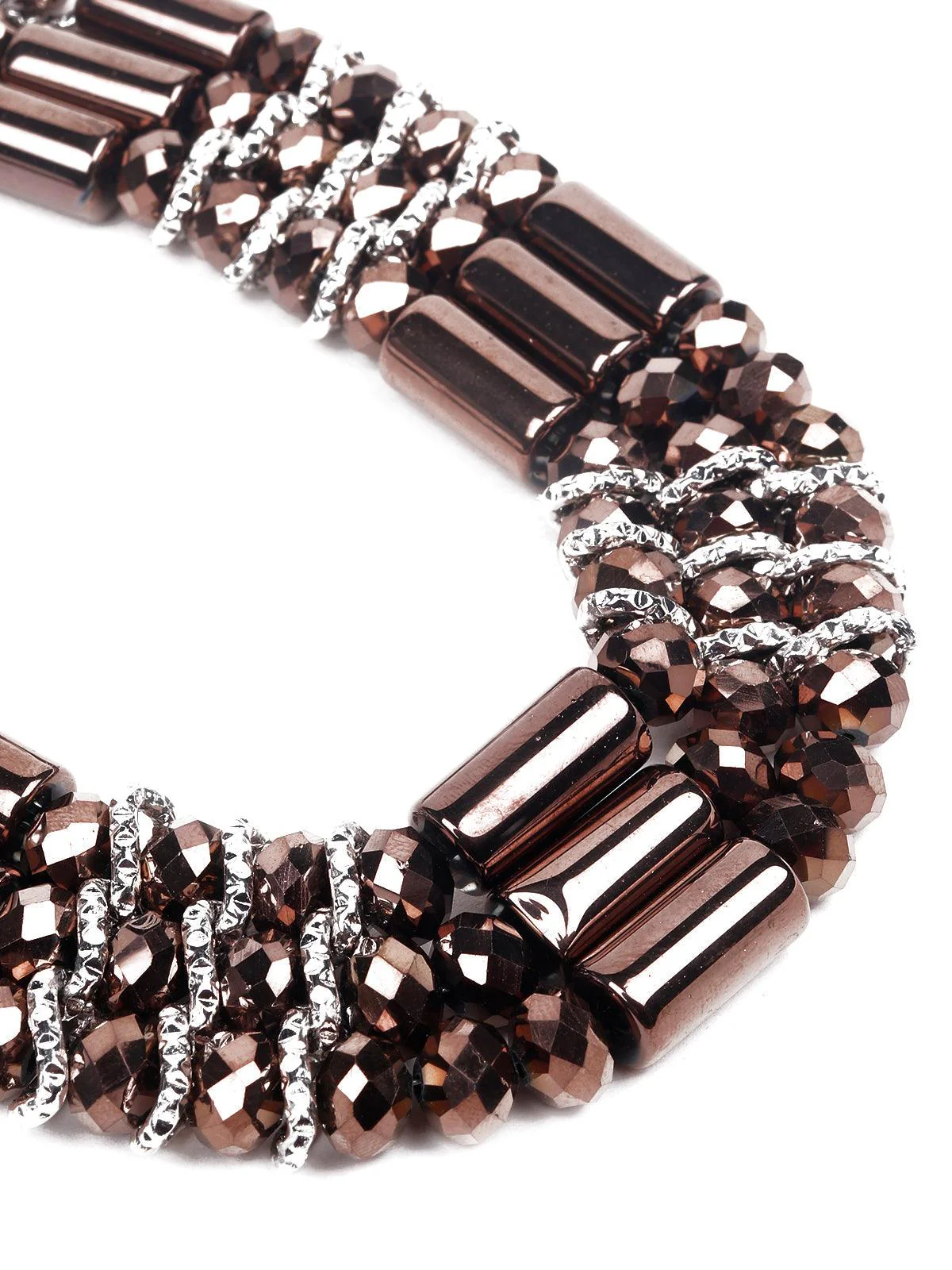 Odette Women Gold Embellished Metal Necklace - Image 5