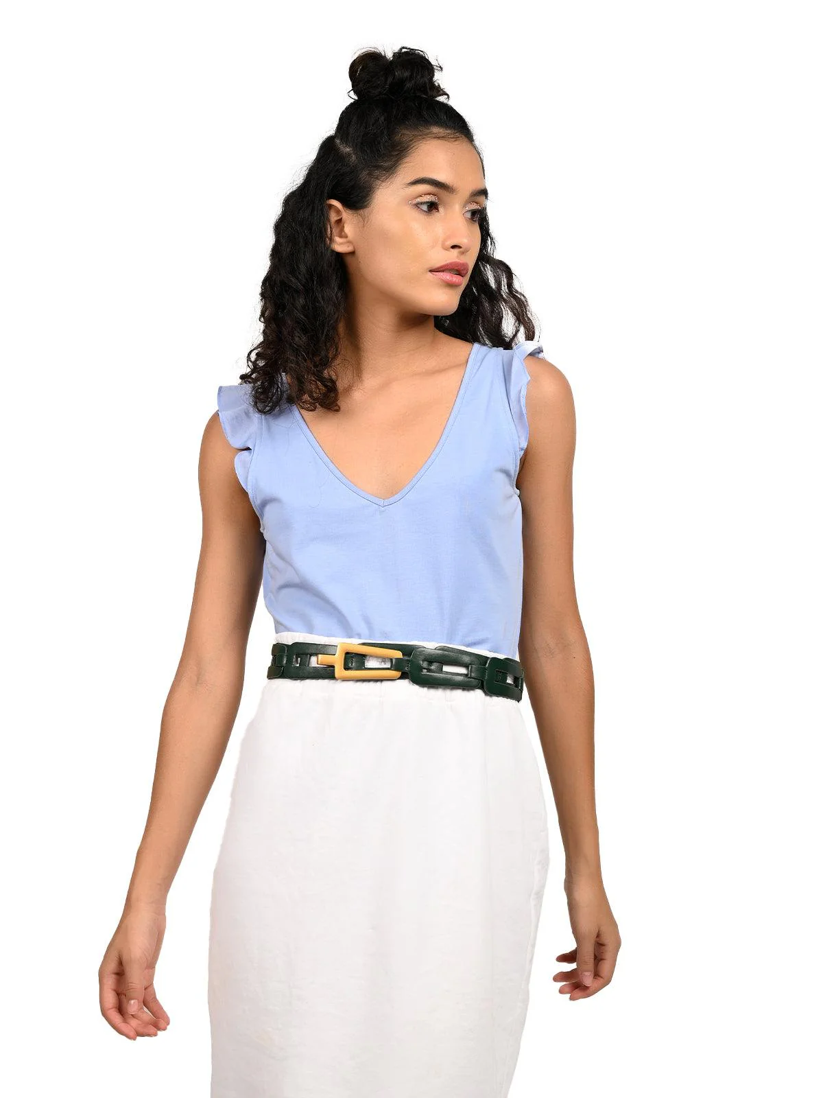 Odette Women Deep Grey Designer Belt