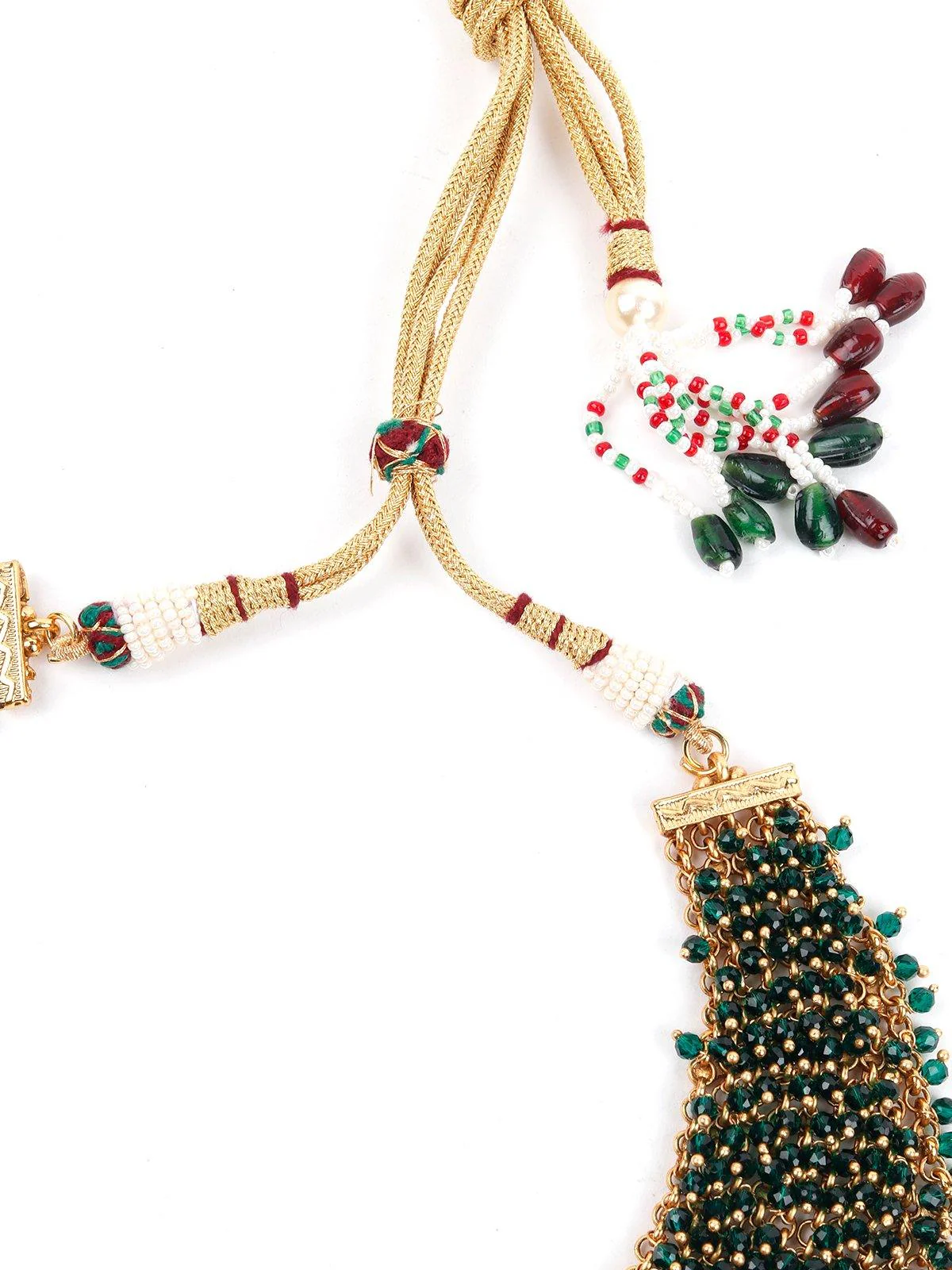 Odette Women Green Pearls Necklace Set - Image 5