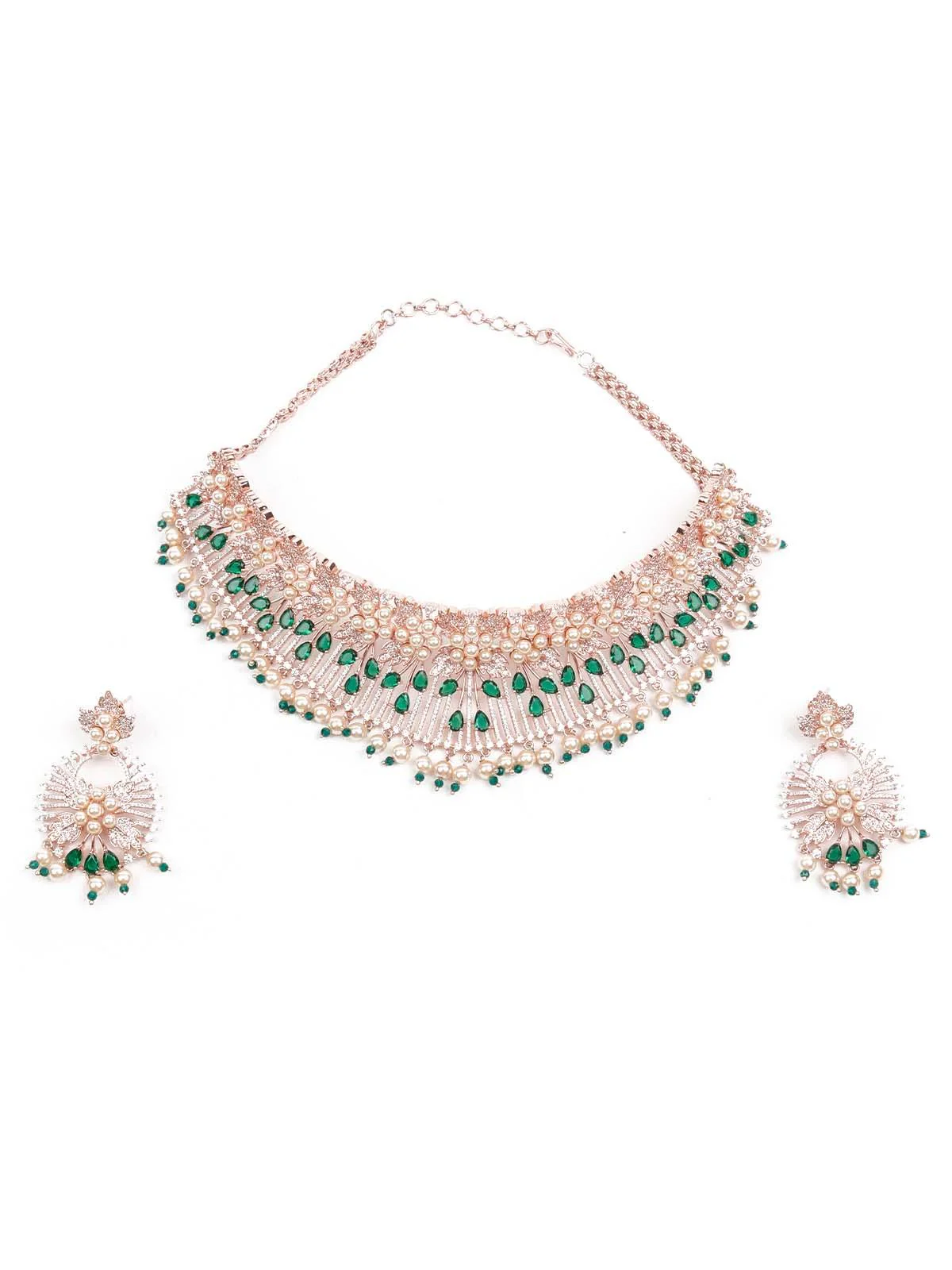 Odette Women Designer Beads And Stones Necklace Set - Image 3