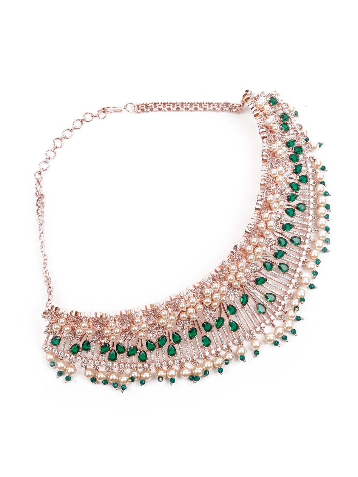 Odette Women Designer Beads And Stones Necklace Set - Image 4