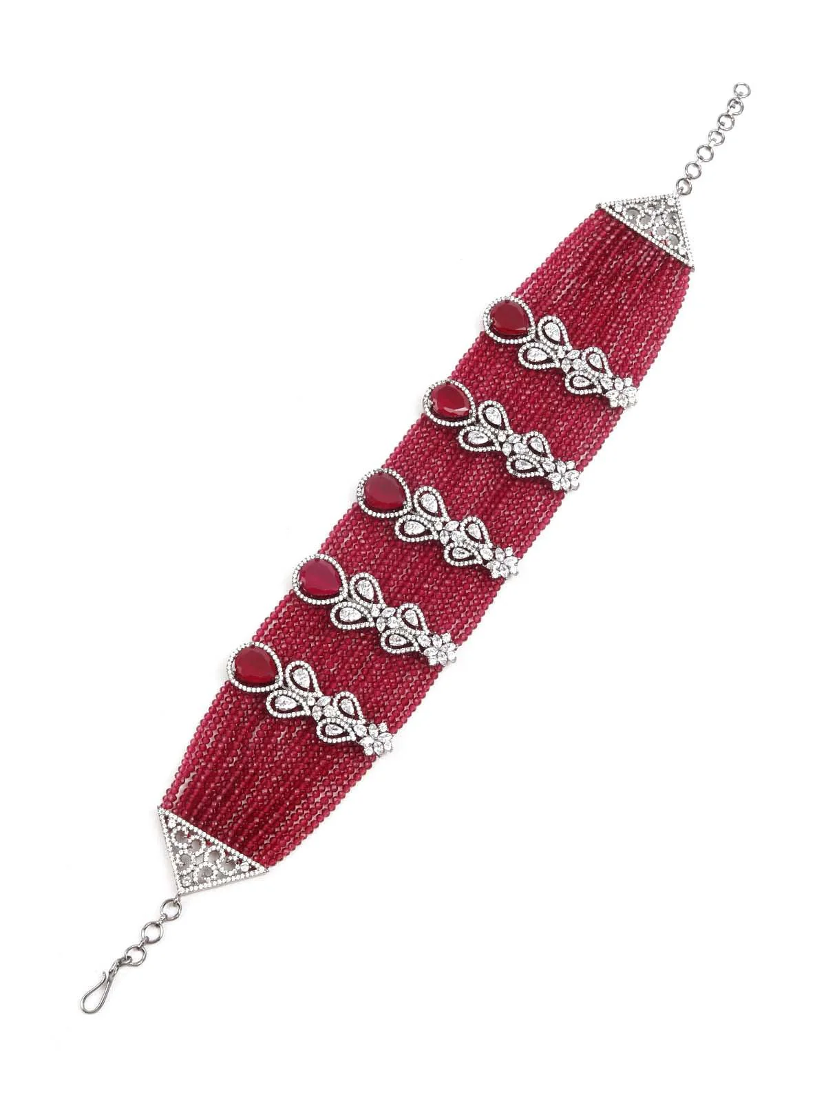 Odette Women Designer Beads And Stones Necklace Set - Image 4