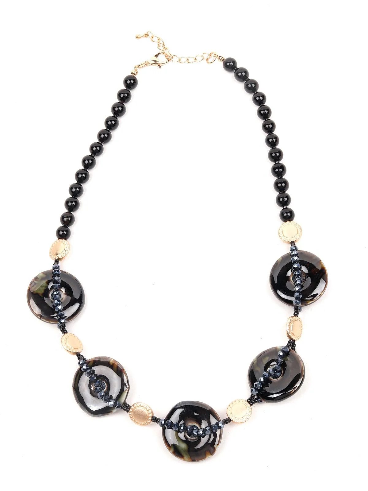 Odette Women Black Metal Necklace - Image 3