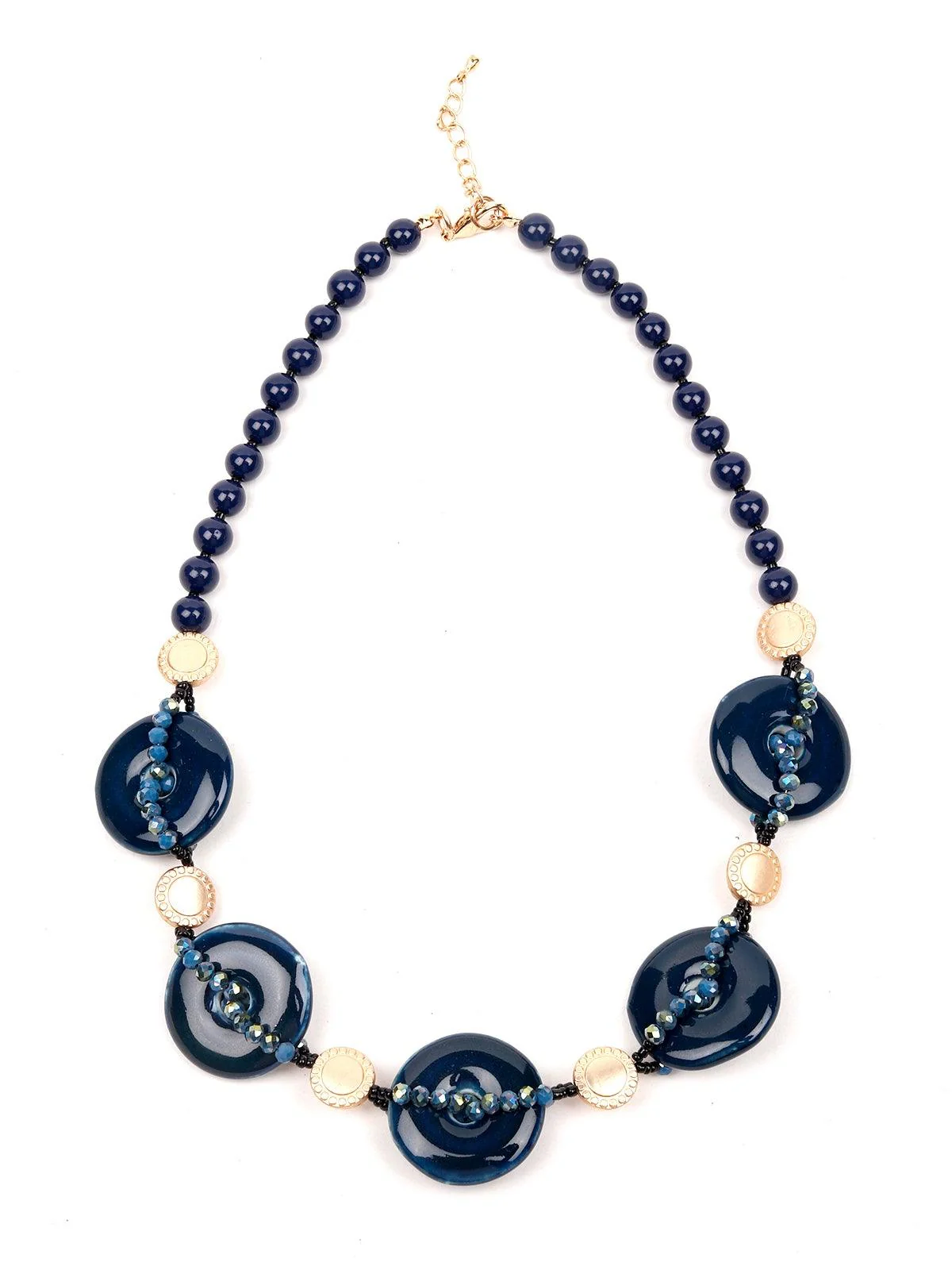 Odette Women Blue Metal Necklace - Image 2