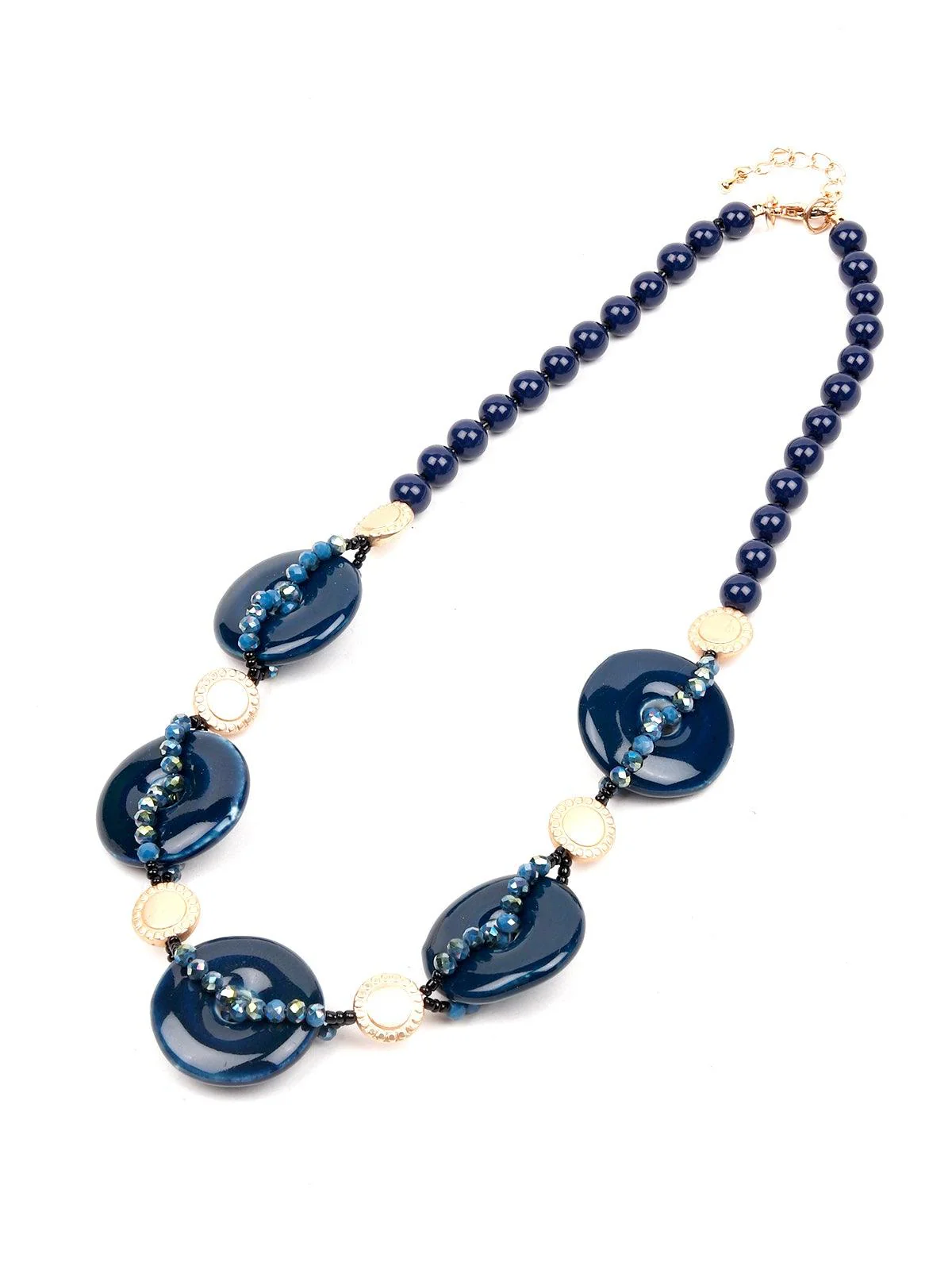 Odette Women Blue Metal Necklace - Image 5