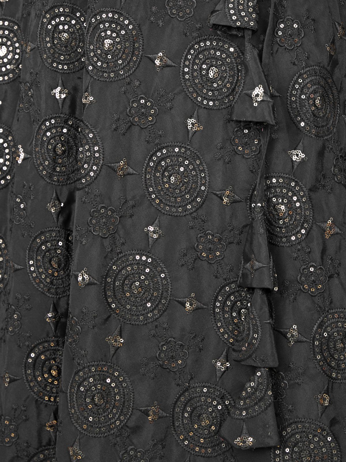Odette Women Designer Grey Embroidered Semi Stitched Lehenga With Unstitched Blouse - Image 4