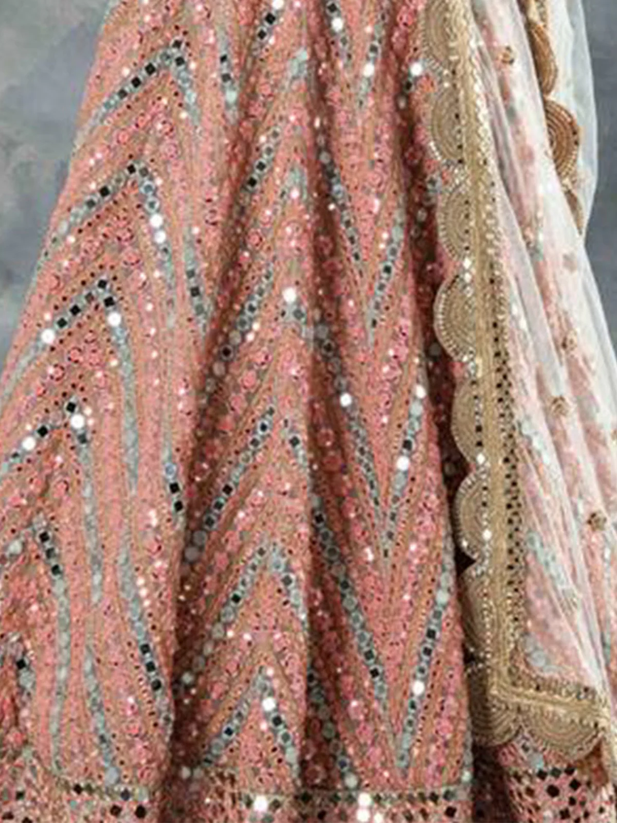 Odette Women Designer Pink Semi Stitched Lehenga With  Unstitched Blouse - Image 4