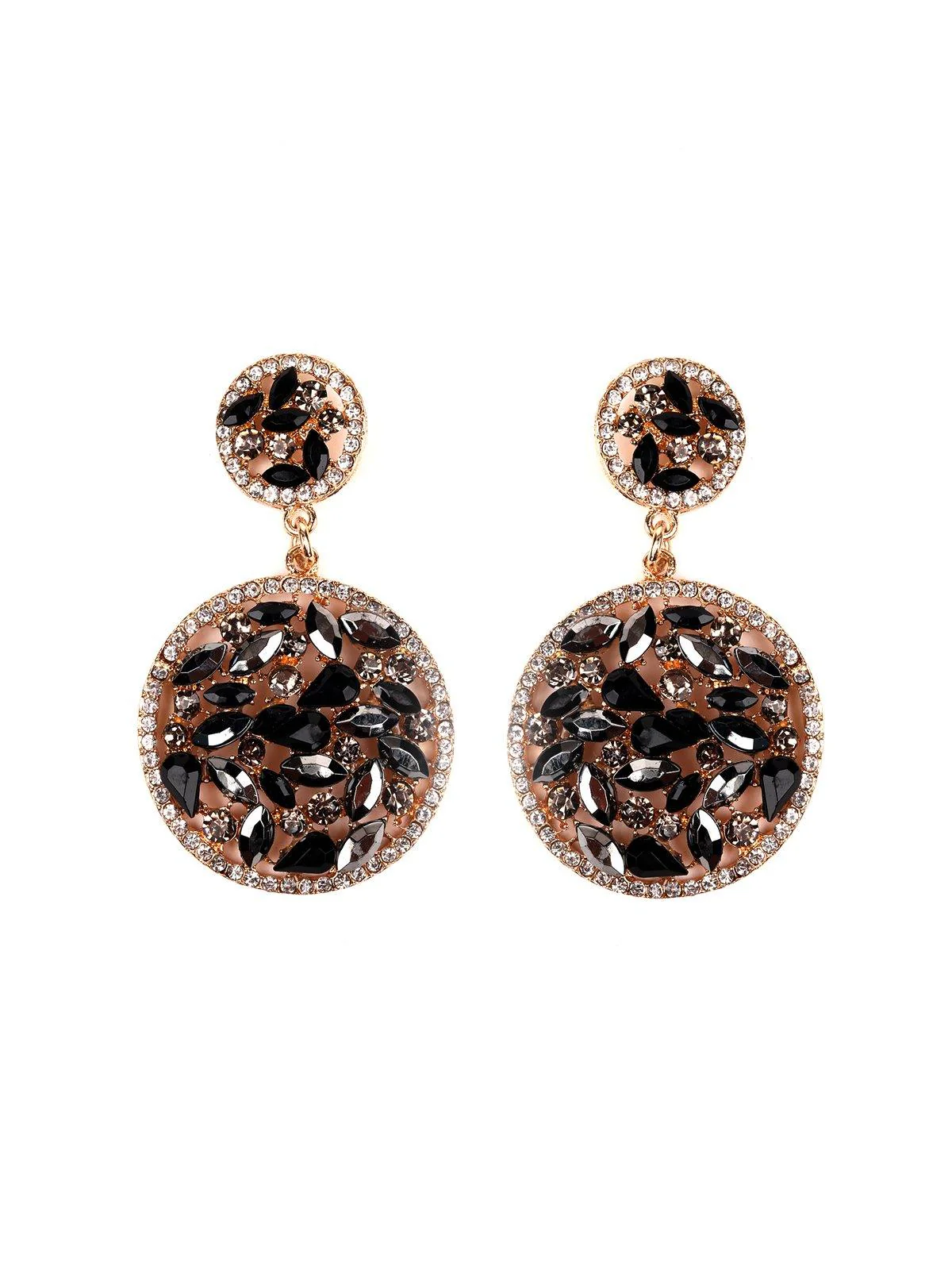Odette Women Black Metal Earrings - Image 3