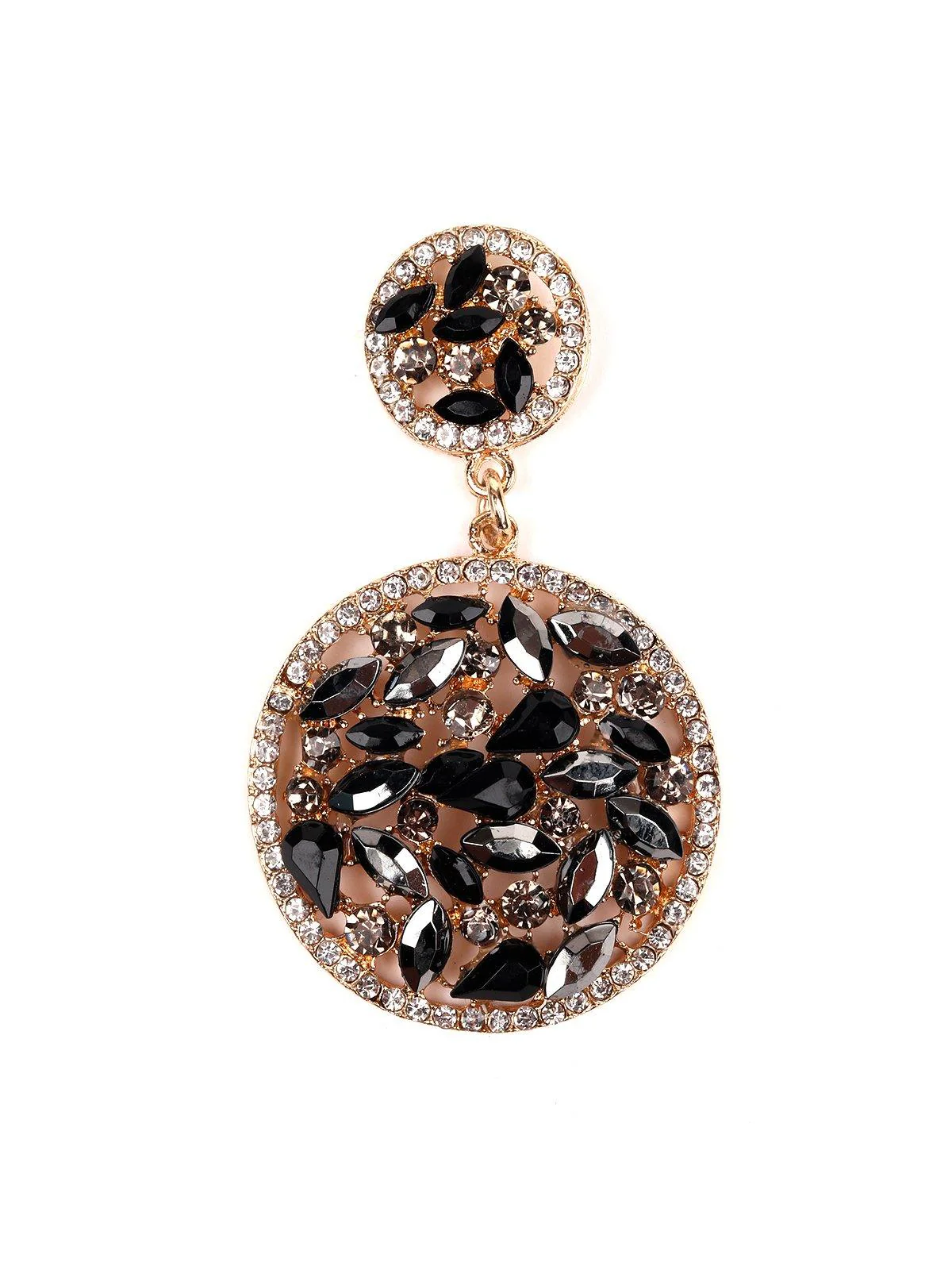 Odette Women Black Metal Earrings - Image 4