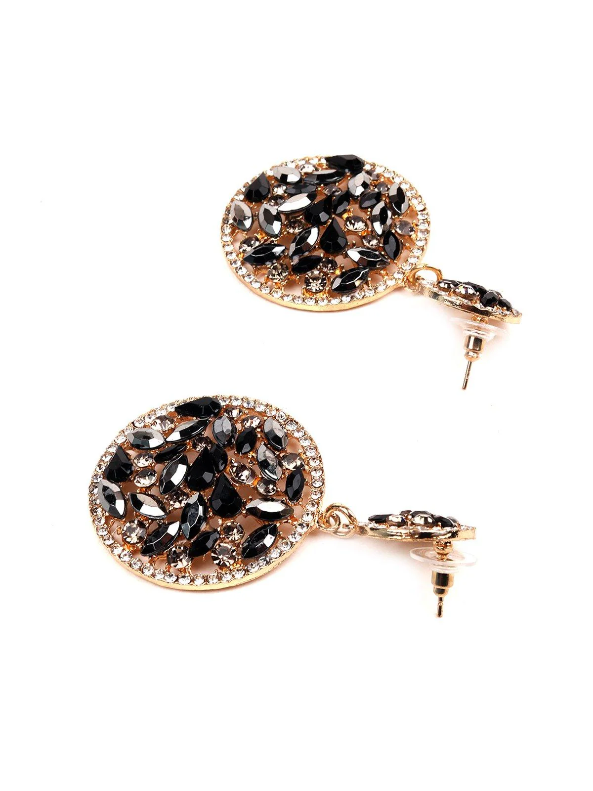 Odette Women Black Metal Earrings - Image 6