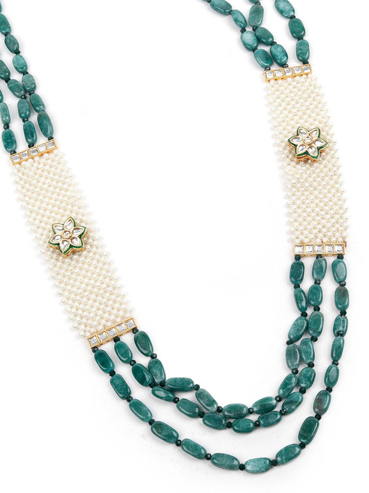Odette Women Designer Stones And Kundan Necklace Set - Image 5
