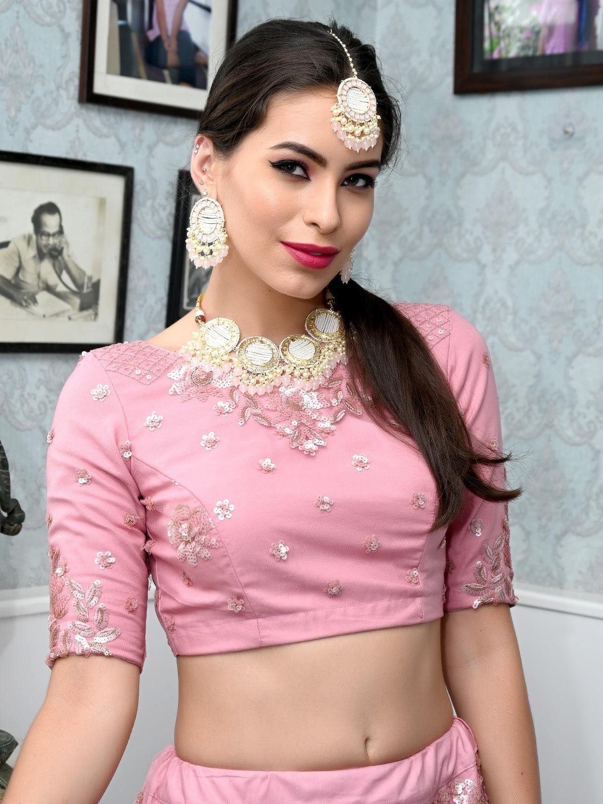 Odette Designer White And Gold Traditional Choker Set For Women - Image 2