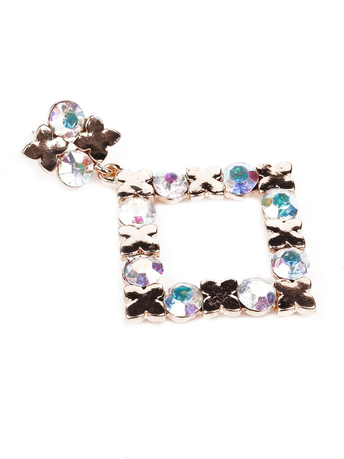 Odette Women Silvar Drop Metal Earrings - Image 5
