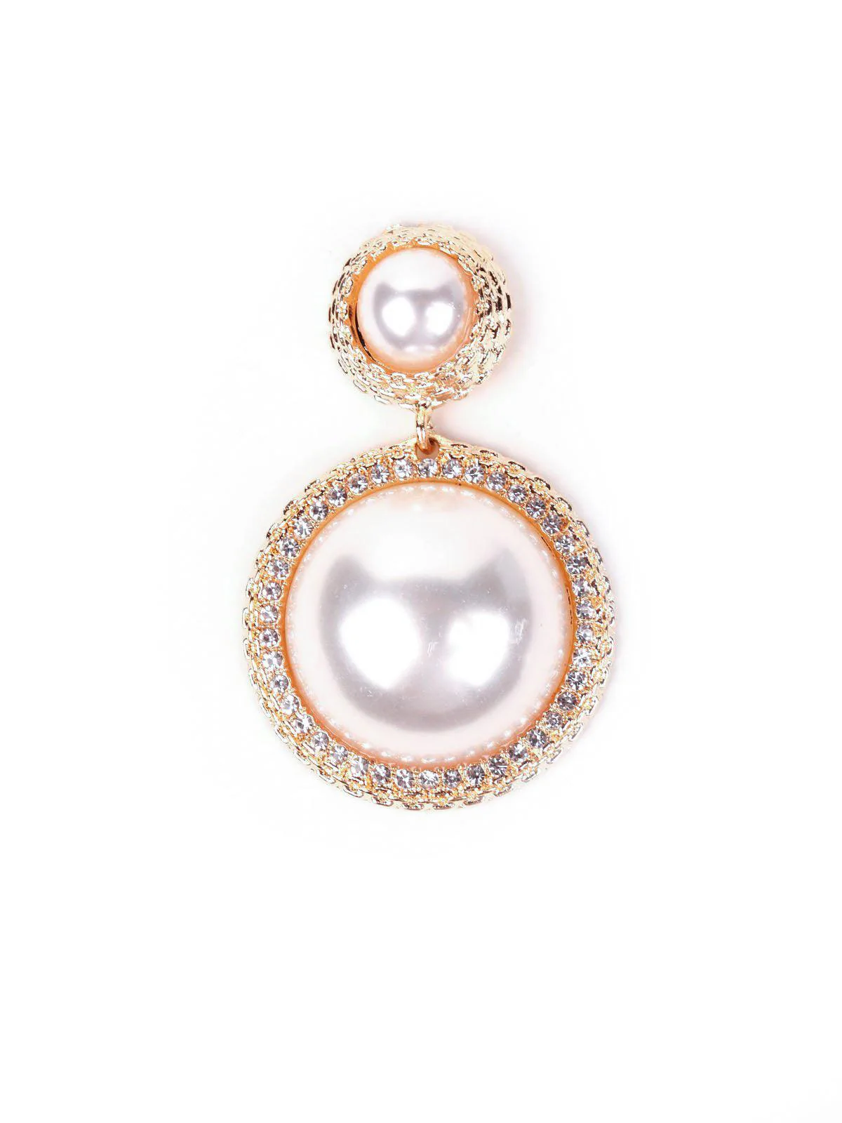 Odette Women White Metal Earrings - Image 4