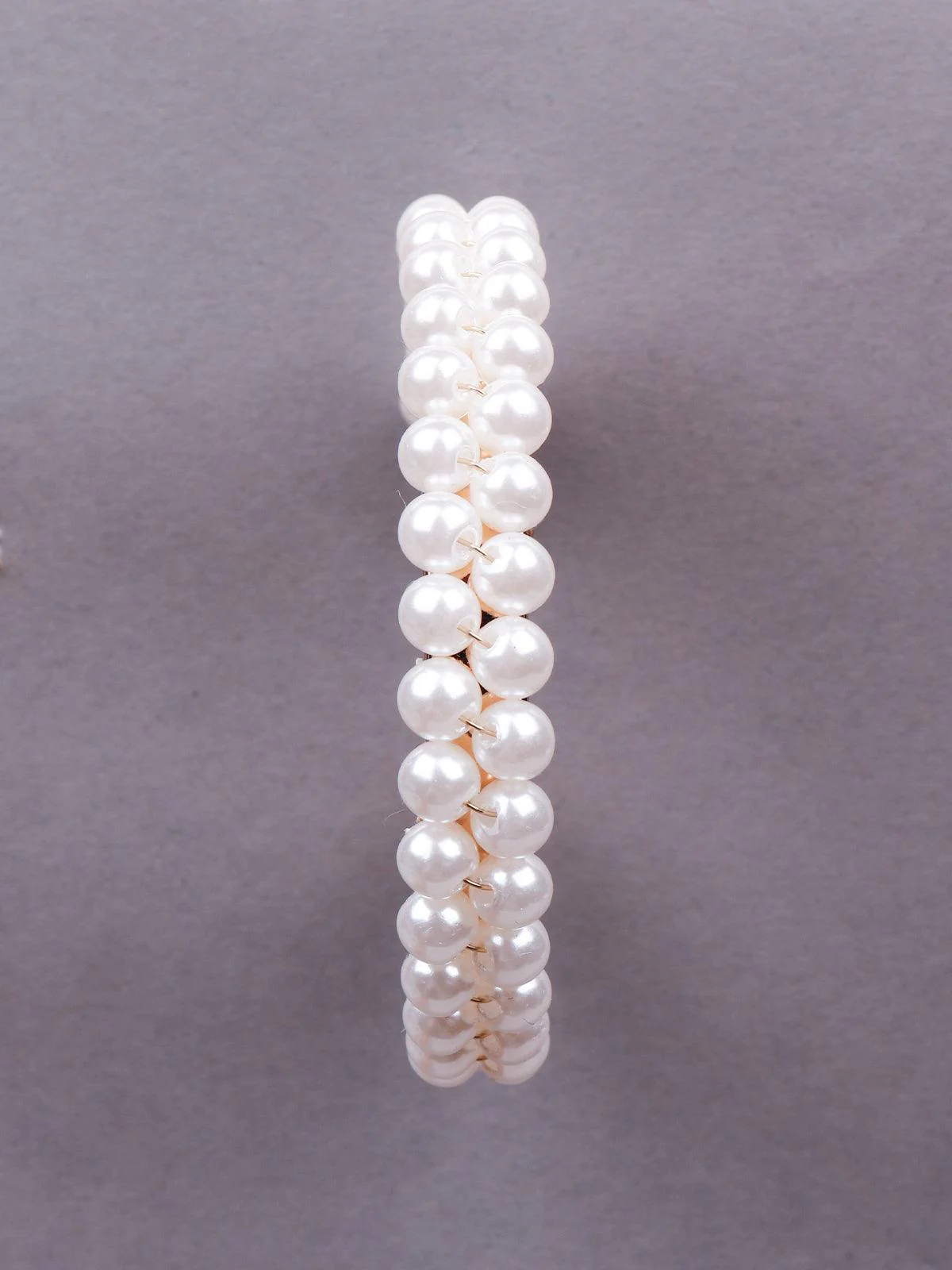Odette Women White Metal Statement Earrings - Image 4