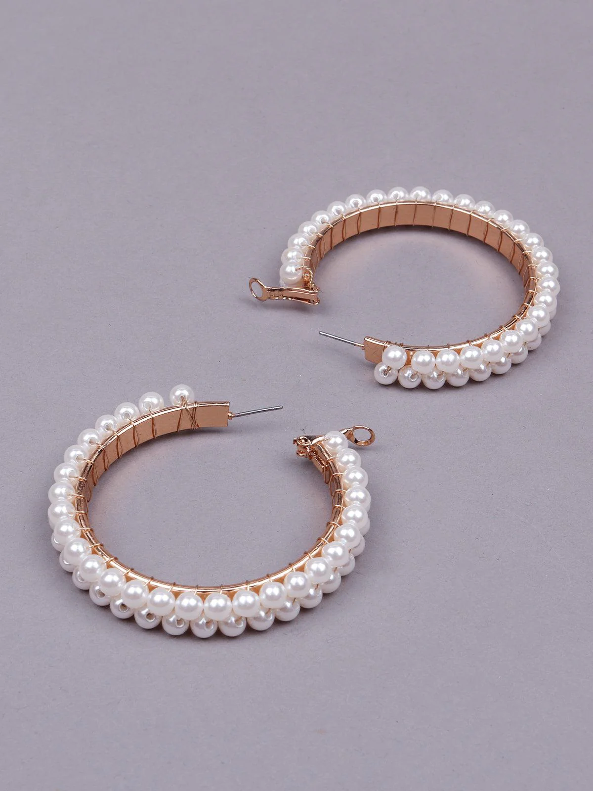 Odette Women White Metal Statement Earrings - Image 6