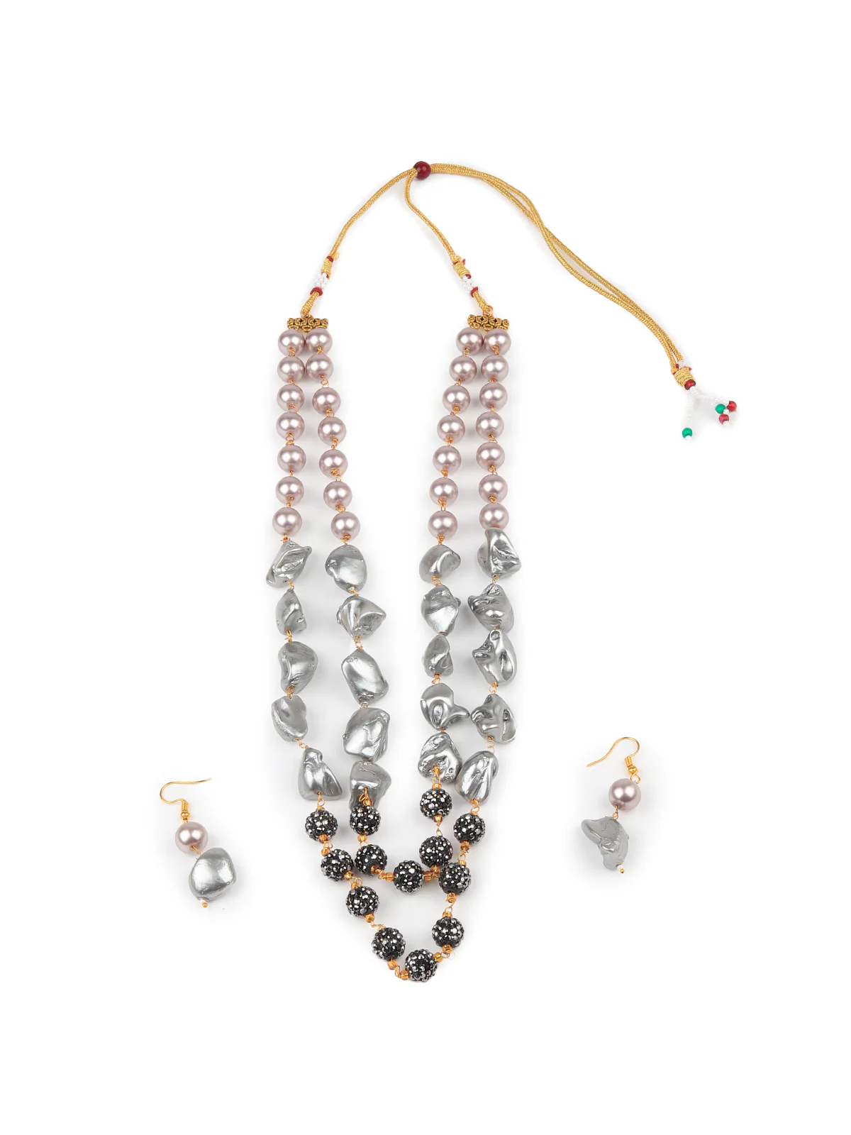 Odette Women Double Layered Beaded Neckpiece - Image 3