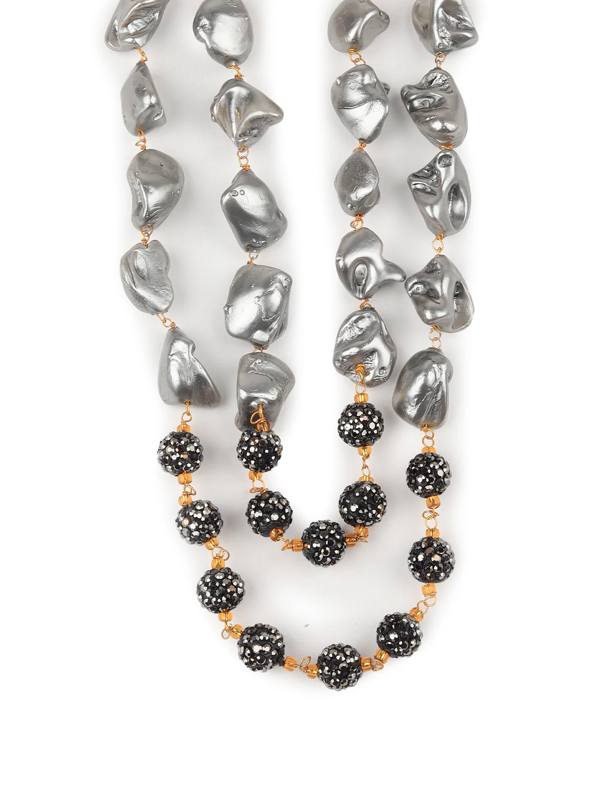 Odette Women Double Layered Beaded Neckpiece - Image 5