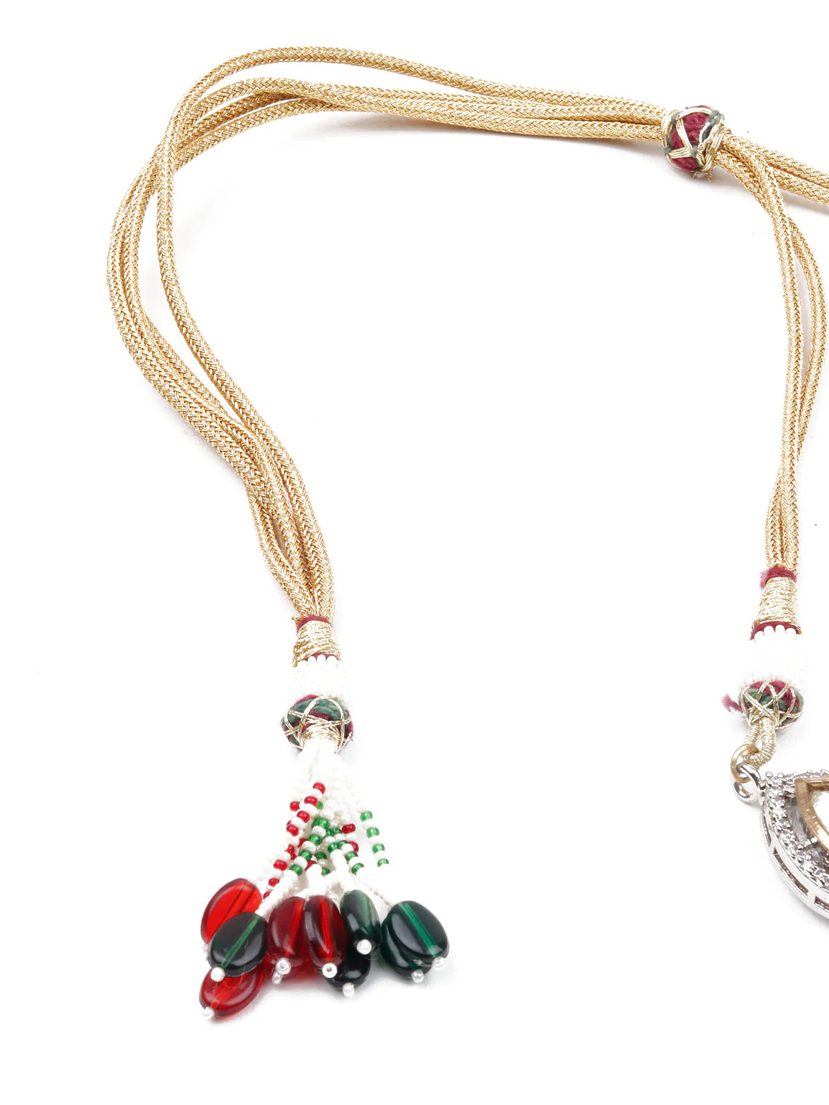 Odette Women Double Layered Bridal Long Necklace Set - Image 6