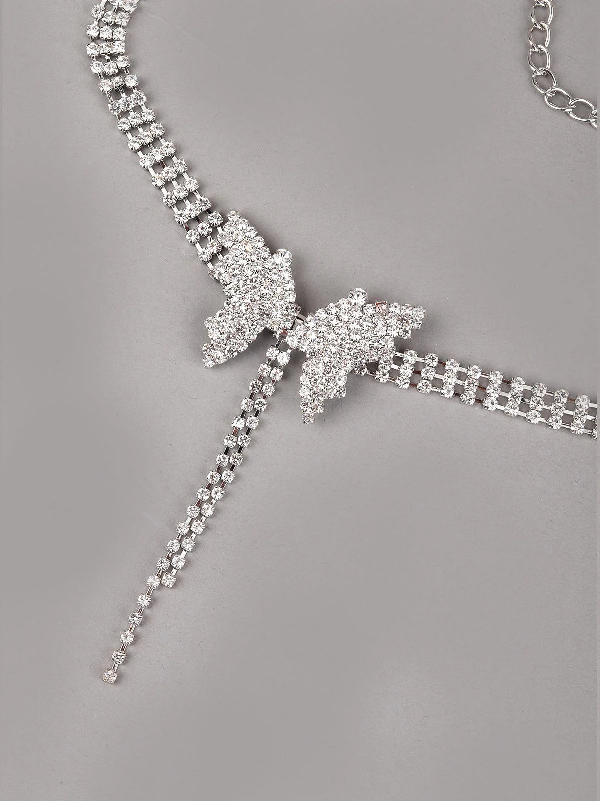 Odette Women Dreamy Butterfly Embellished Choker Necklace - Image 4