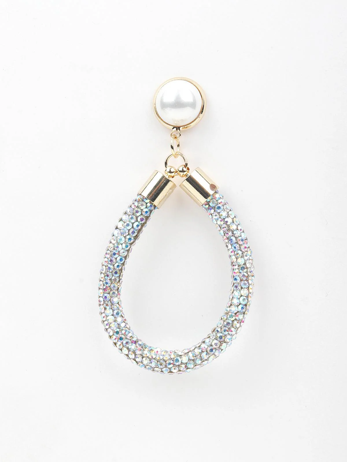 Odette Women Droplet Shape Silver Dangle Earrings - Image 4