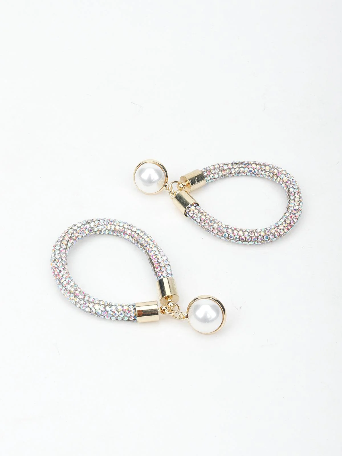 Odette Women Droplet Shape Silver Dangle Earrings - Image 5