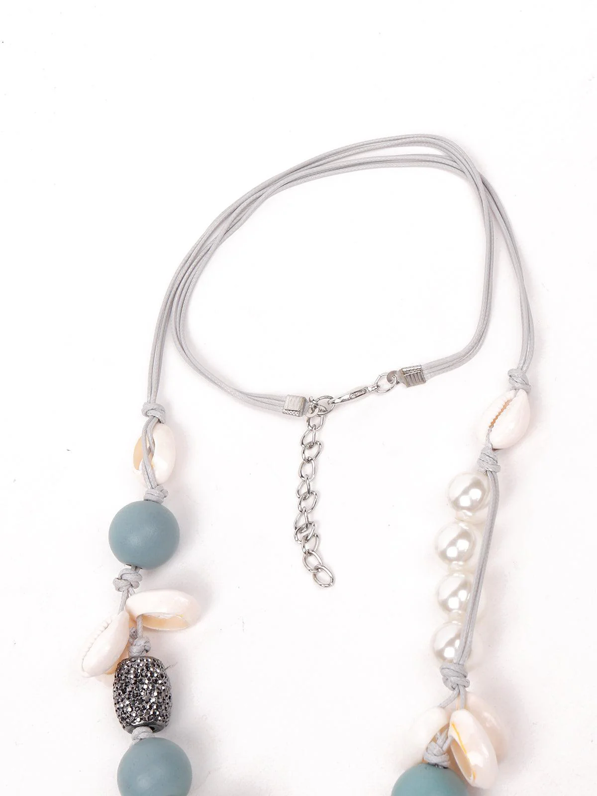 Odette Women Dusk Blue Tassel Bohemian Necklace - Image 3
