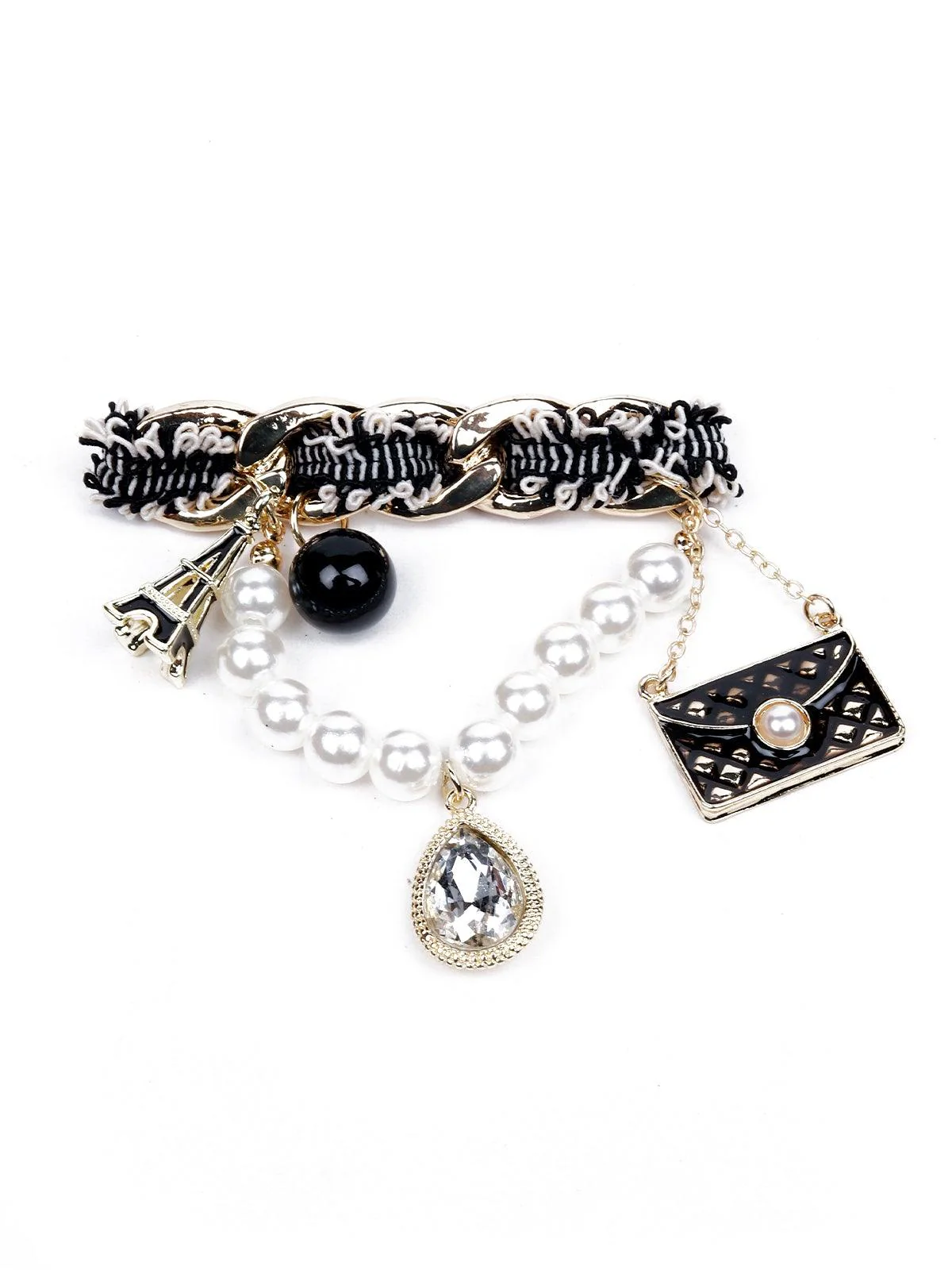 Odette Women Black Metal Brooch - Image 3