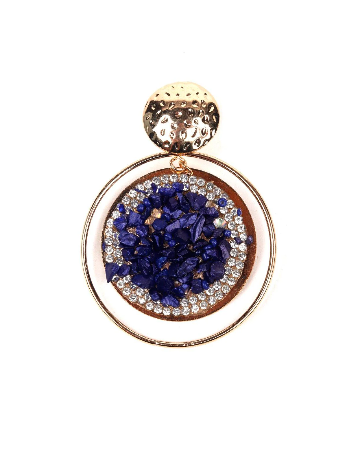 Odette Women Blue Metal Earrings - Image 4