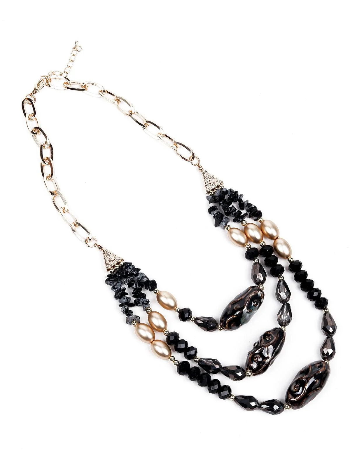 Odette Women Black Metal Necklace - Image 4