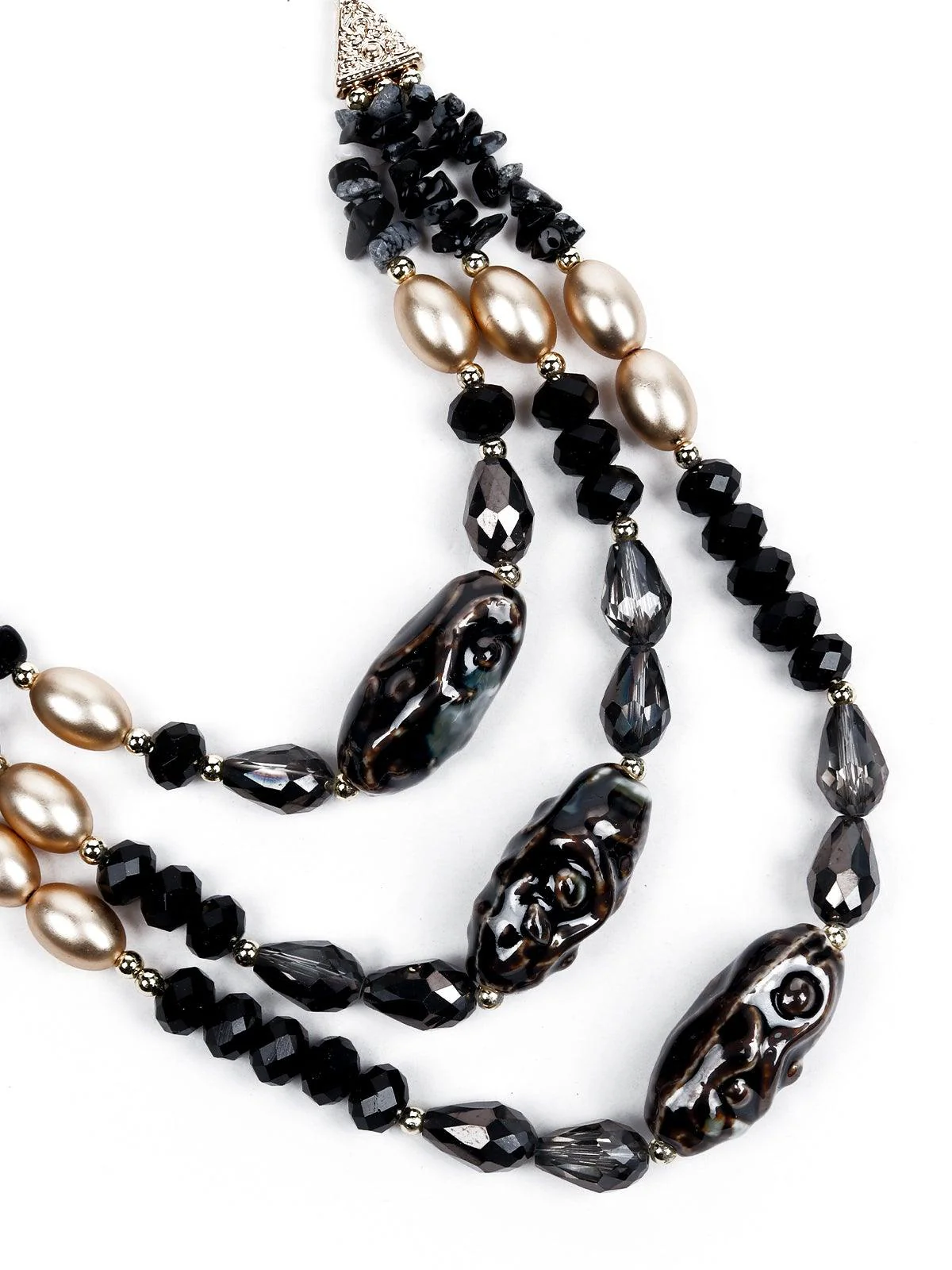Odette Women Black Metal Necklace - Image 5