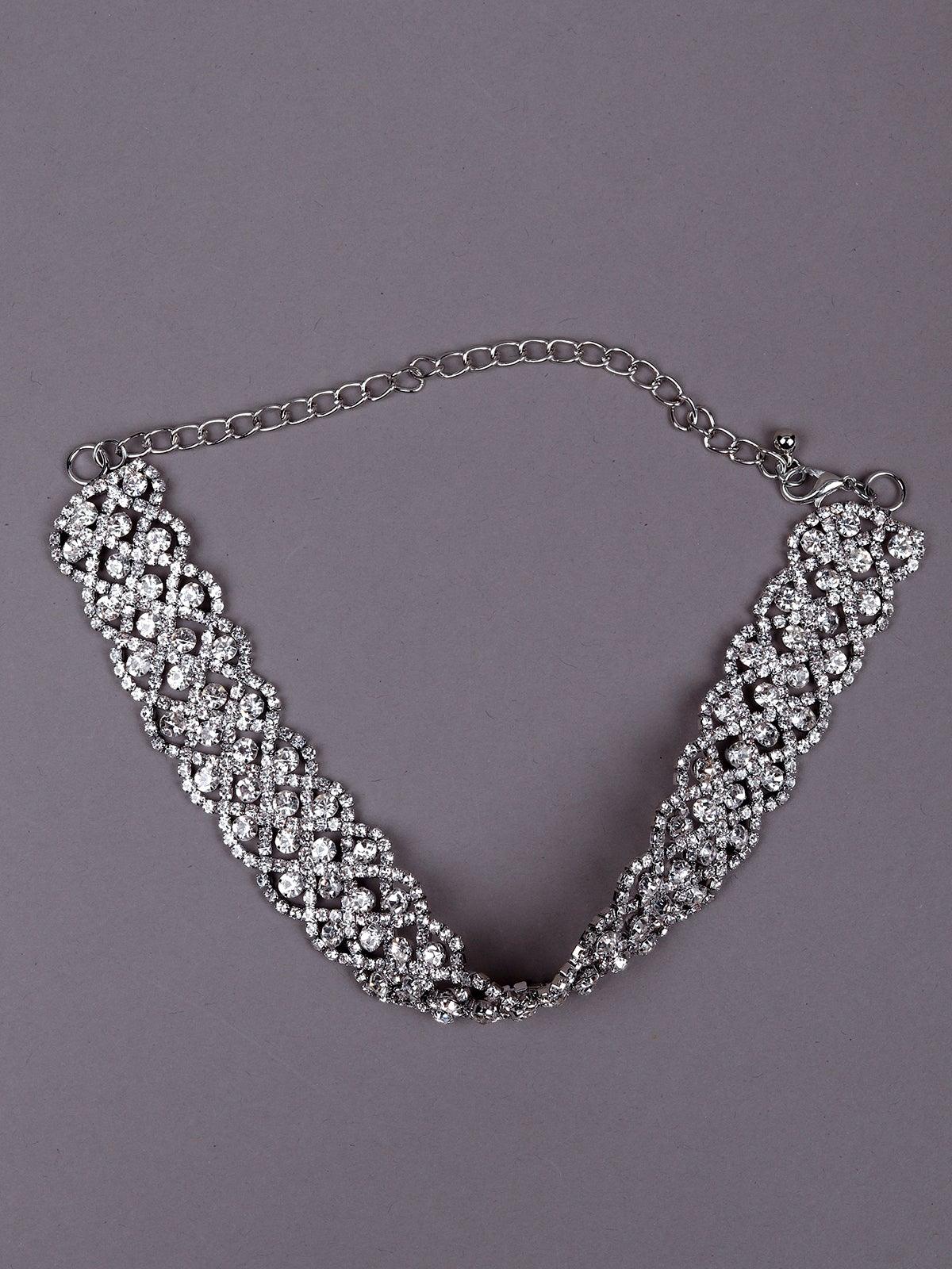 Odette Women Silver Metal Choker - Image 3