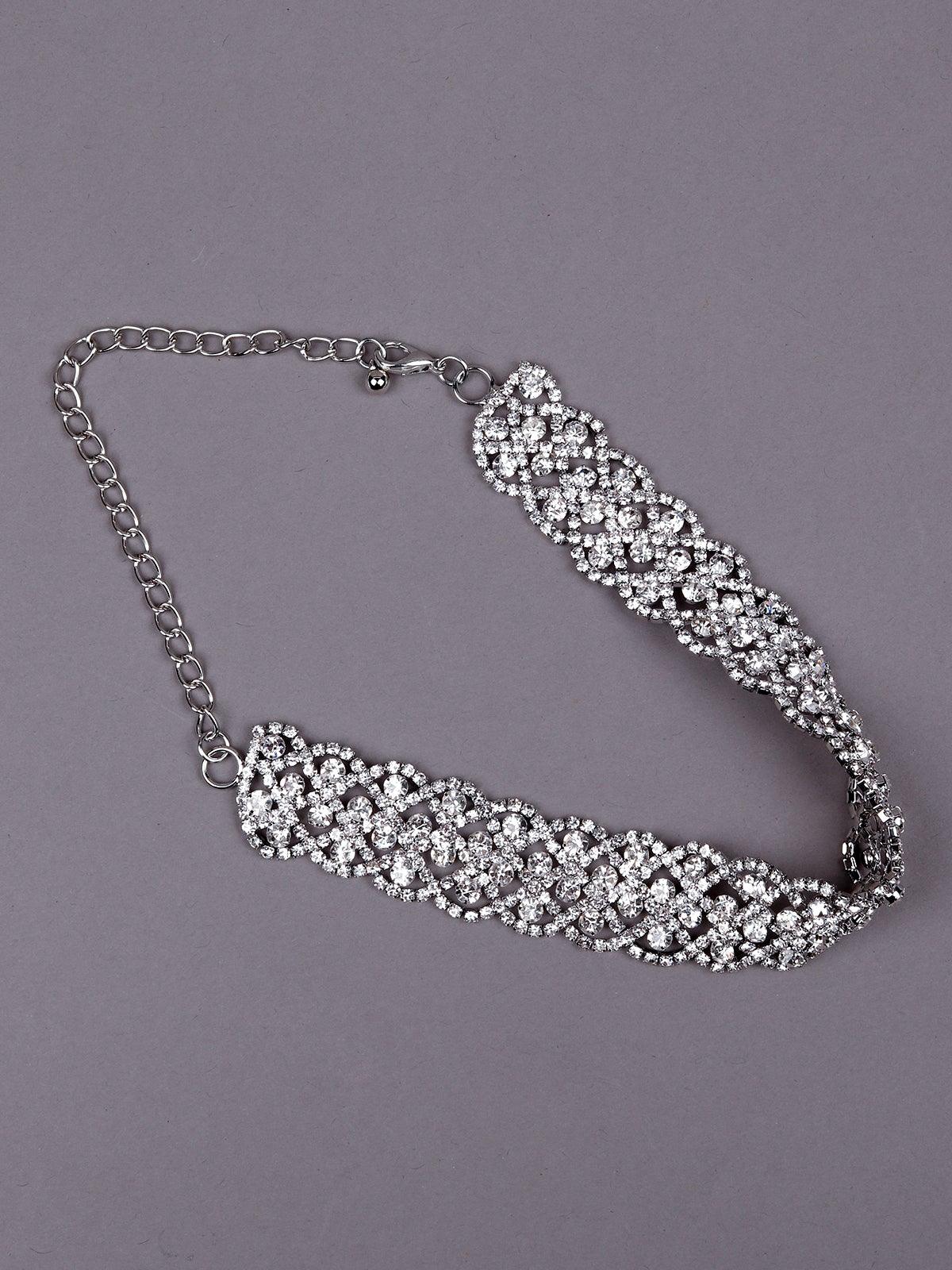 Odette Women Silver Metal Choker - Image 4