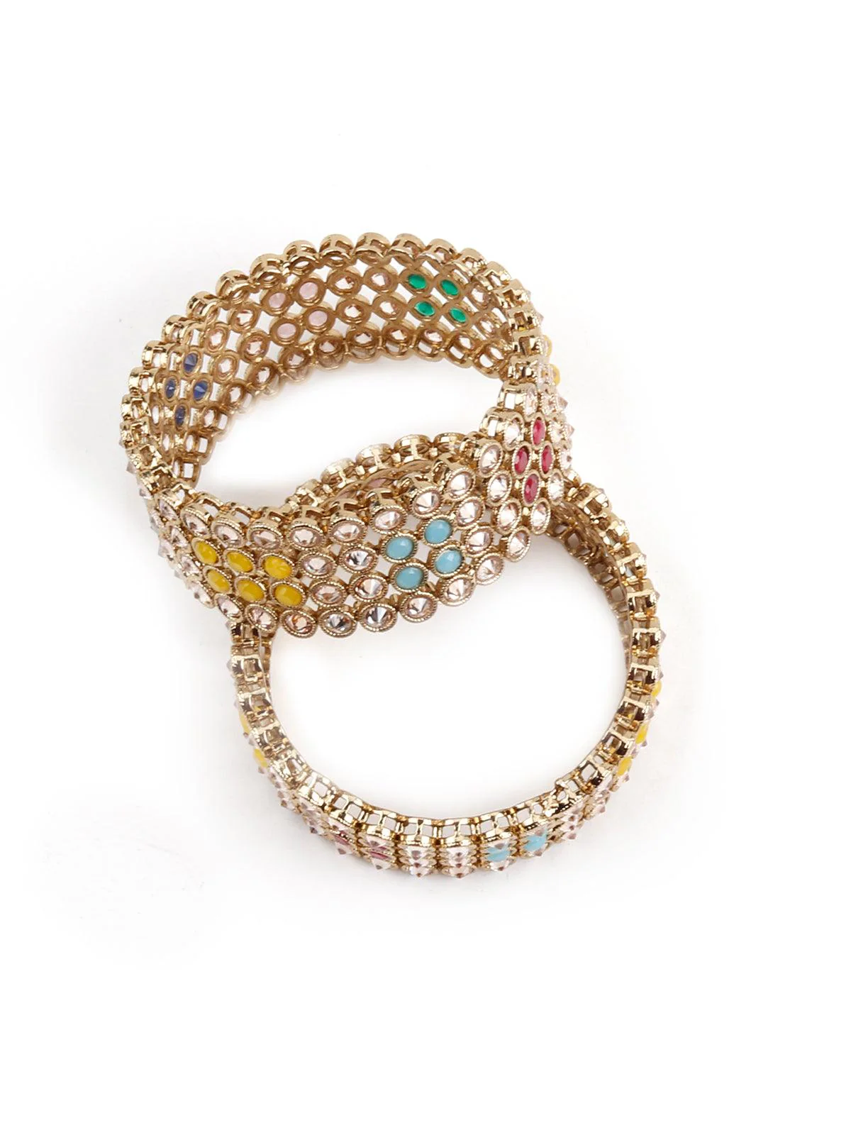 Odette Women Golden Kada Bracelet - Image 3