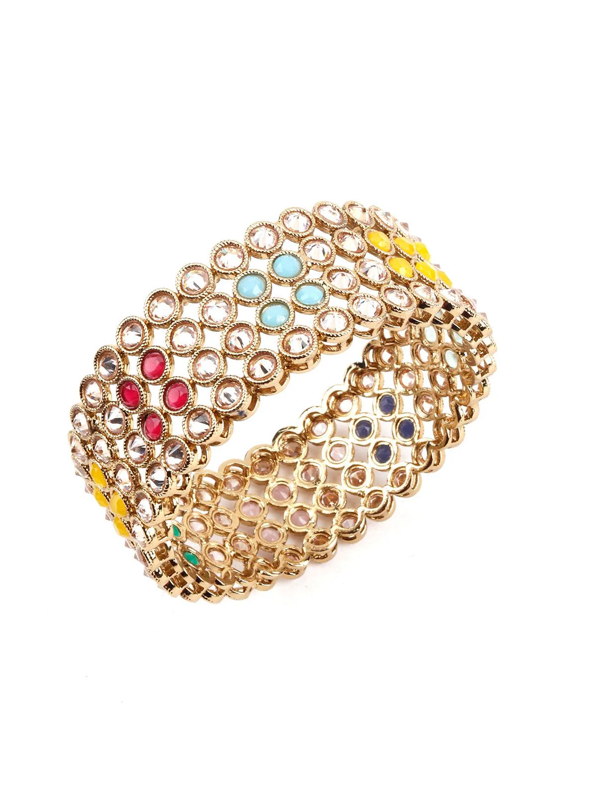 Odette Women Golden Kada Bracelet - Image 5