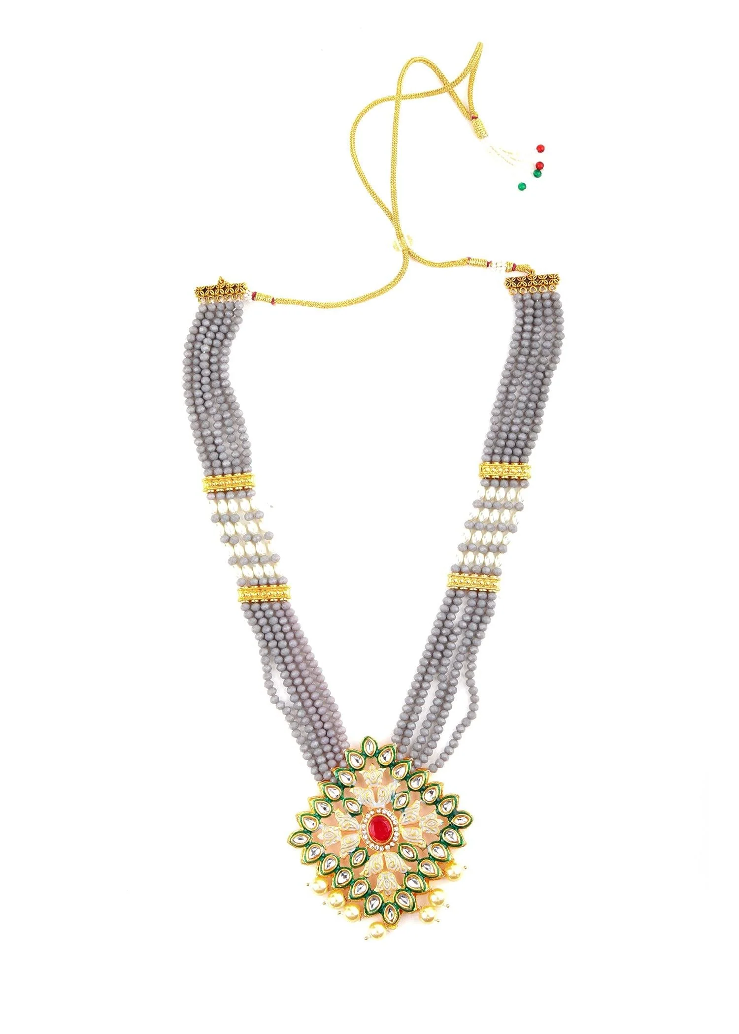 Odette Women Elegant Rani Haar Necklace Set - Image 4